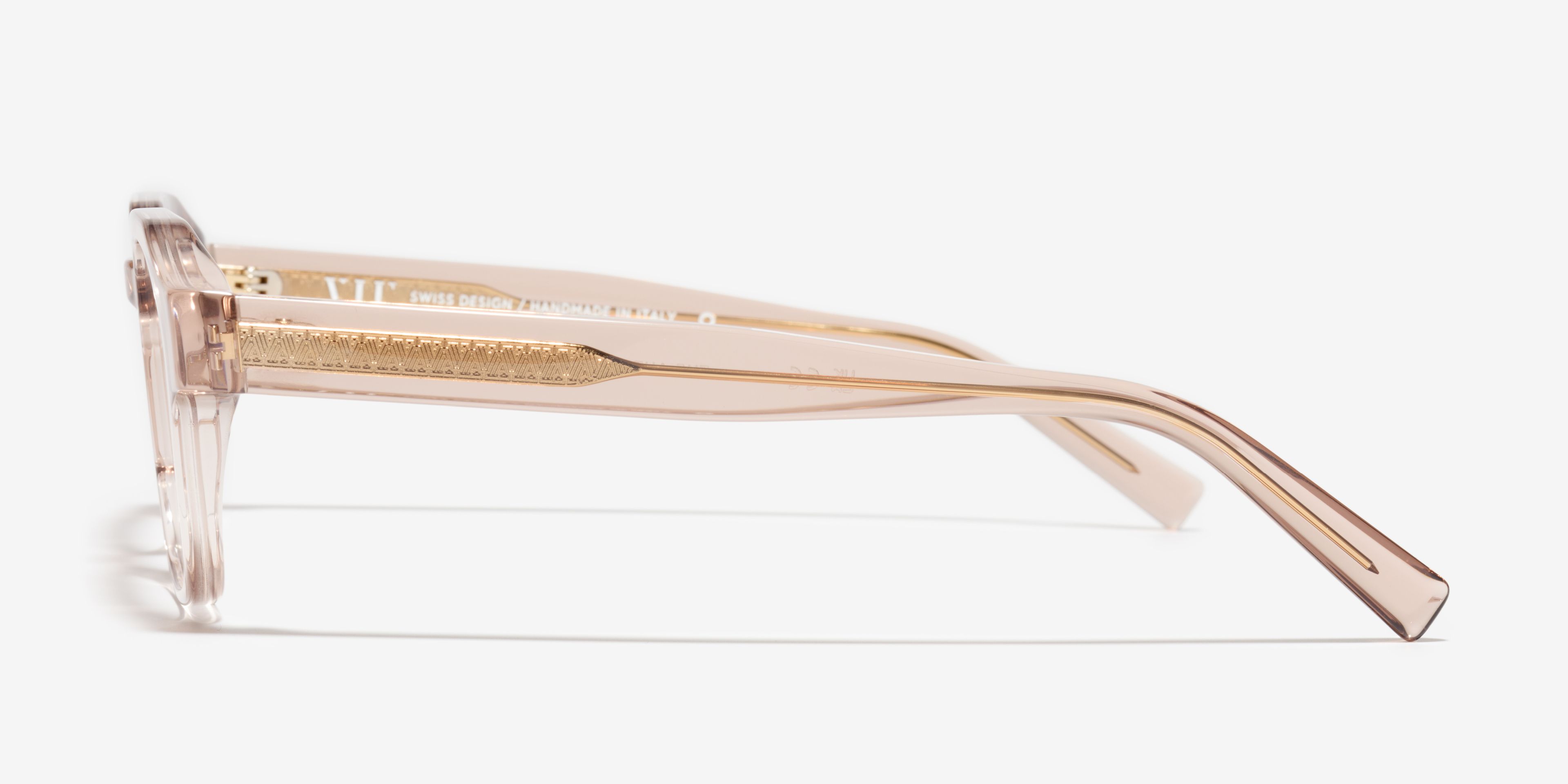 Side image of the frame The Authentic in colour Pale Brown and size Medium