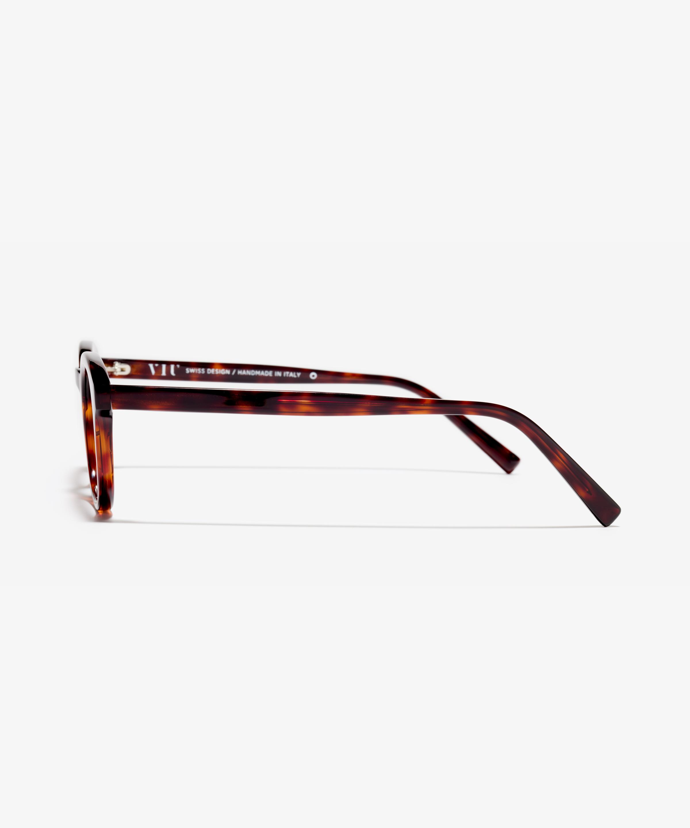 Seite-Bild der Brille The Origin in Farbe Tortoise und Grösse Schmal