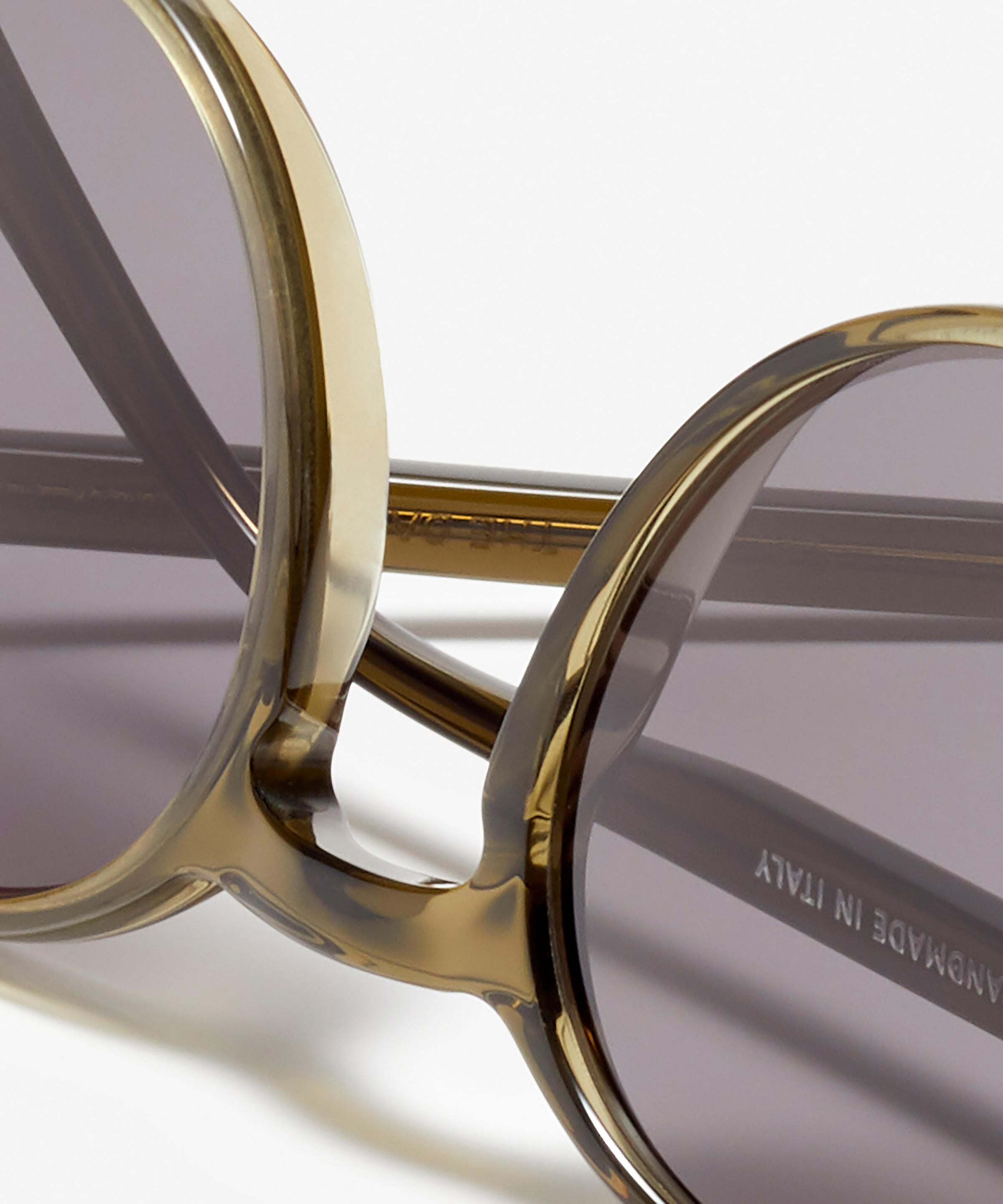 Detail image of the sunglasses The Dapper in colour Khaki and size Wide