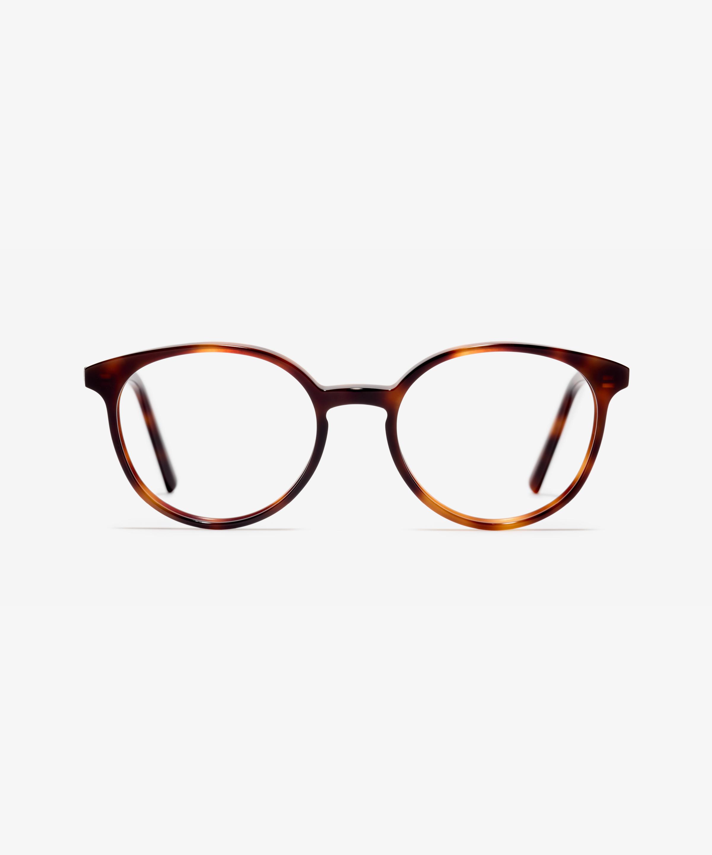 Front-Bild der Brille The Academic in Farbe Cherrywood und Größe Schmal