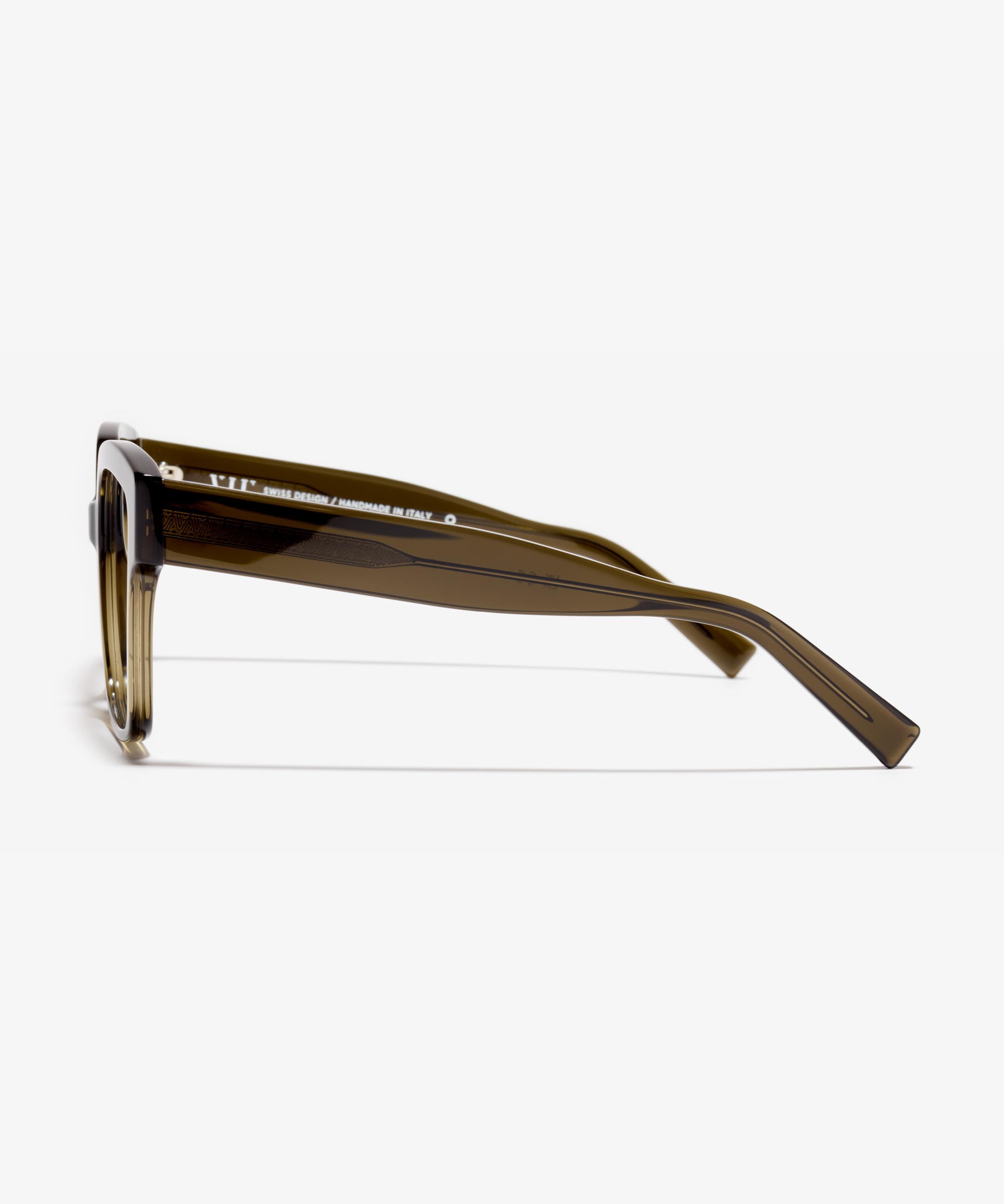 Seite-Bild der Brille The Royal in Farbe Khaki und Größe Breit