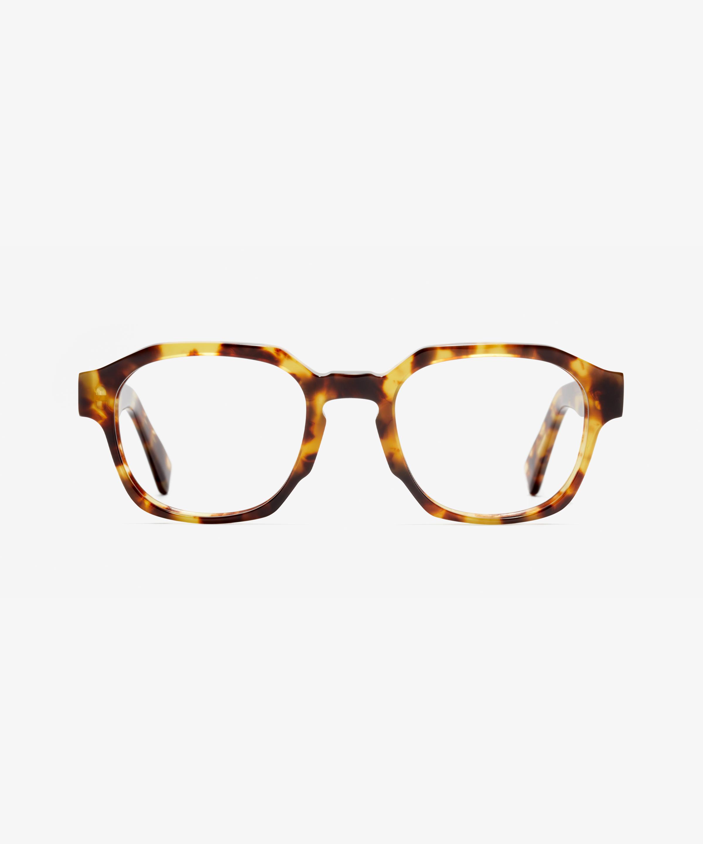 Front image of the frame The Authentic in colour Gold Havana and size Medium