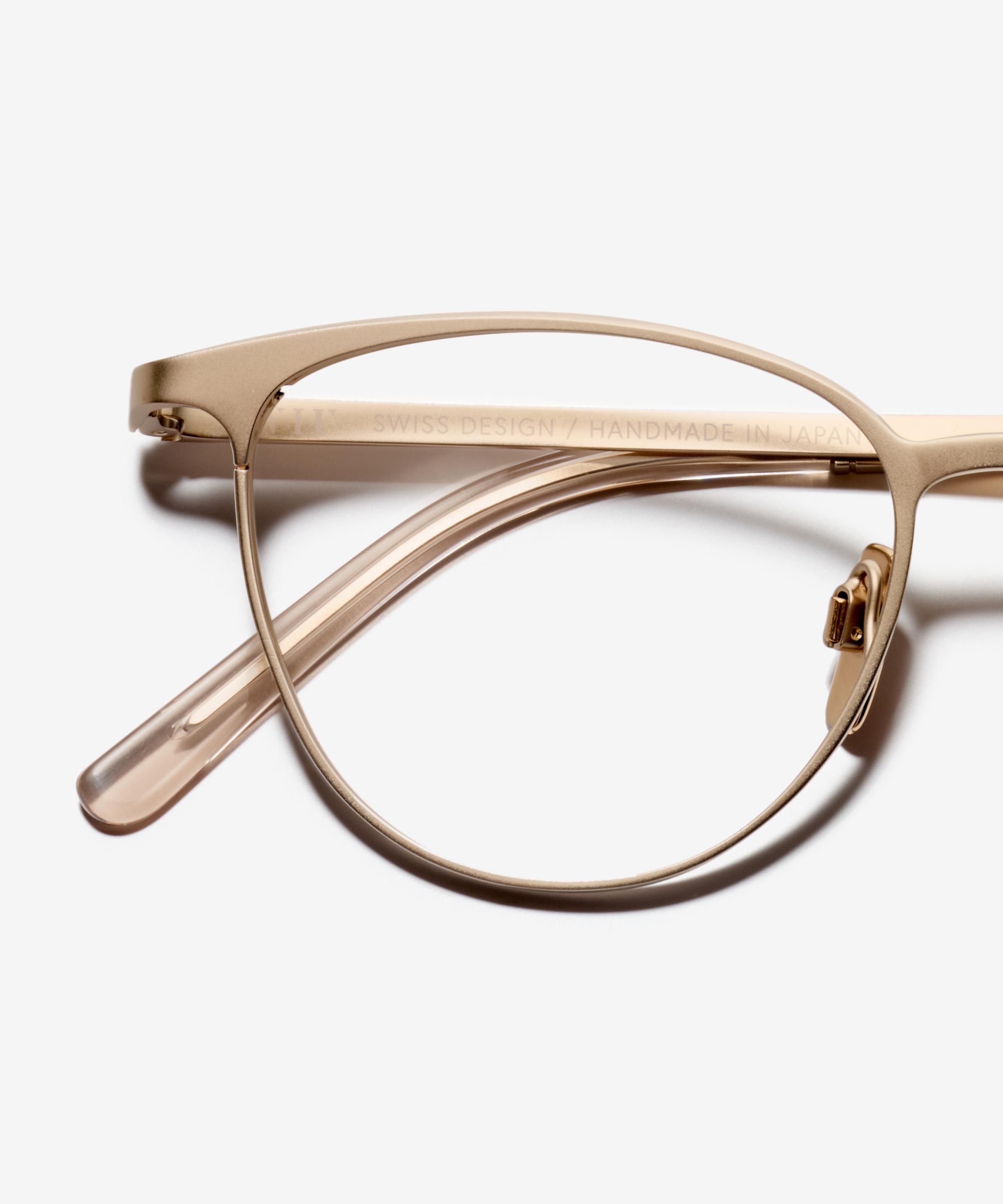 Detail-Bild der Brille The Tale in Farbe Star Gold und Grösse Schmal