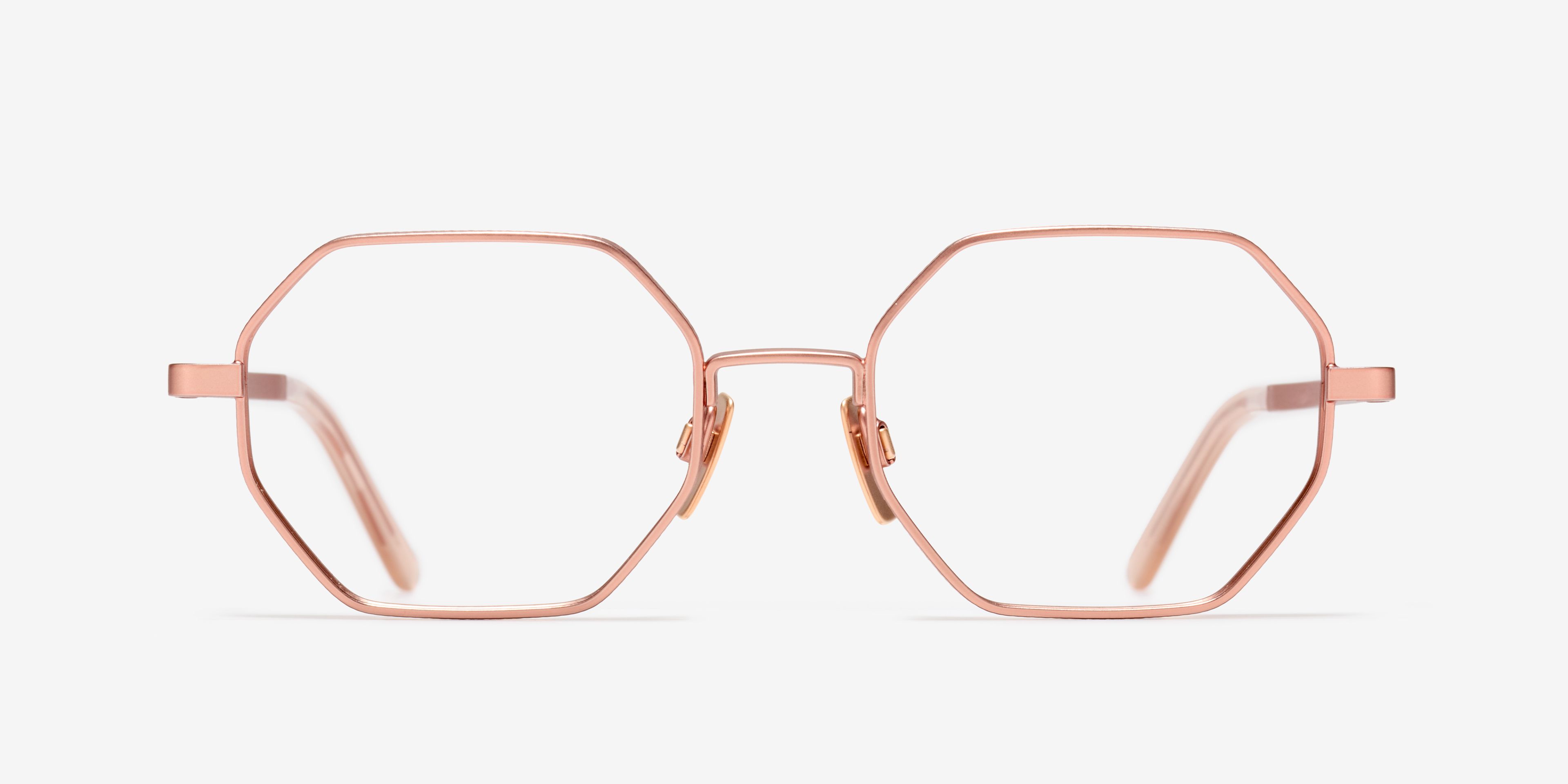 Front image of the frame The Clash in colour Rose Gold and size Medium