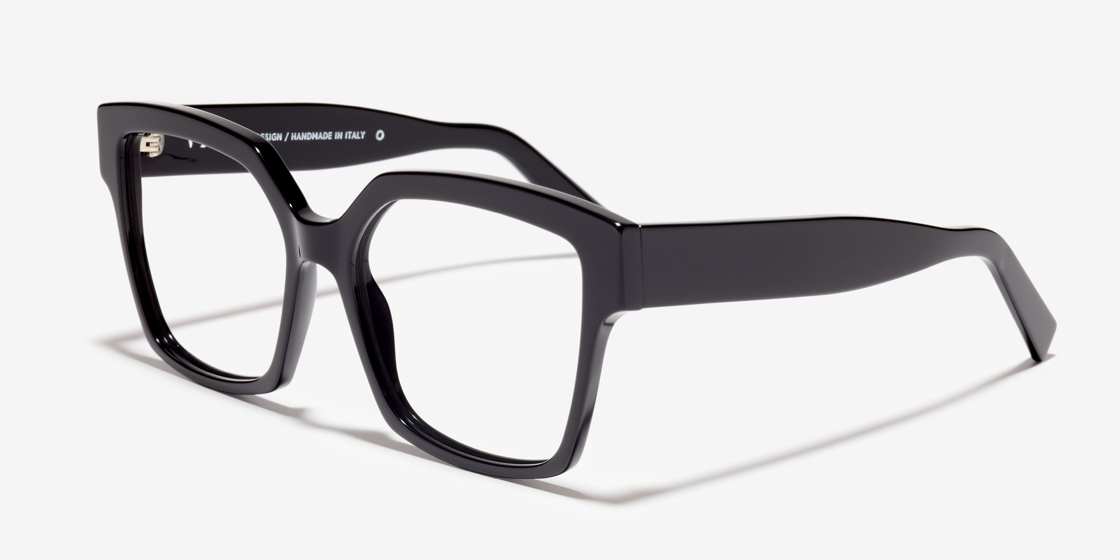 Schräg-Bild der Brille The Royal in Farbe Black und Größe Breit