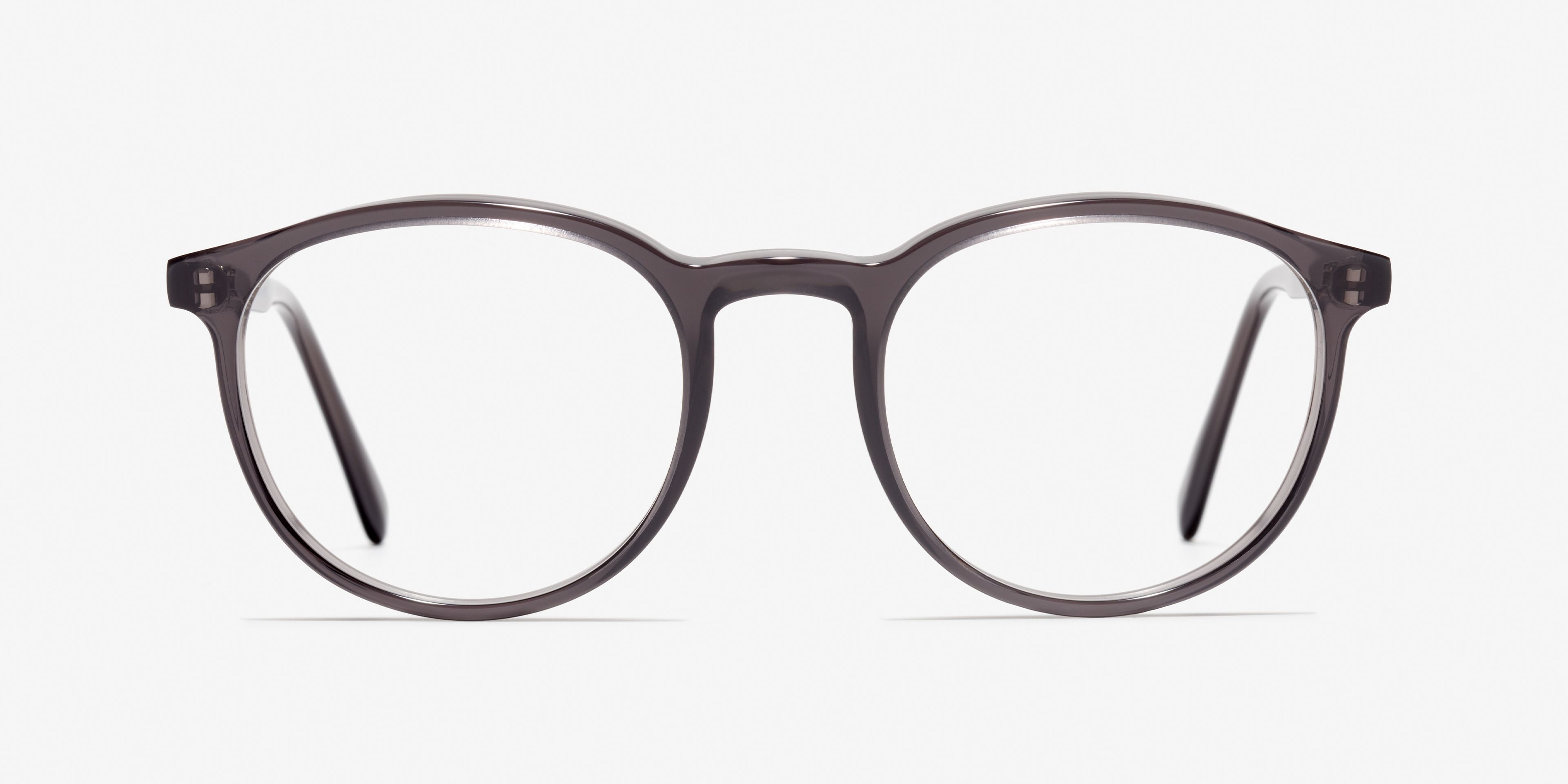 Front-Bild der Brille The Earnest in Farbe Black Transparent und Größe Mittel