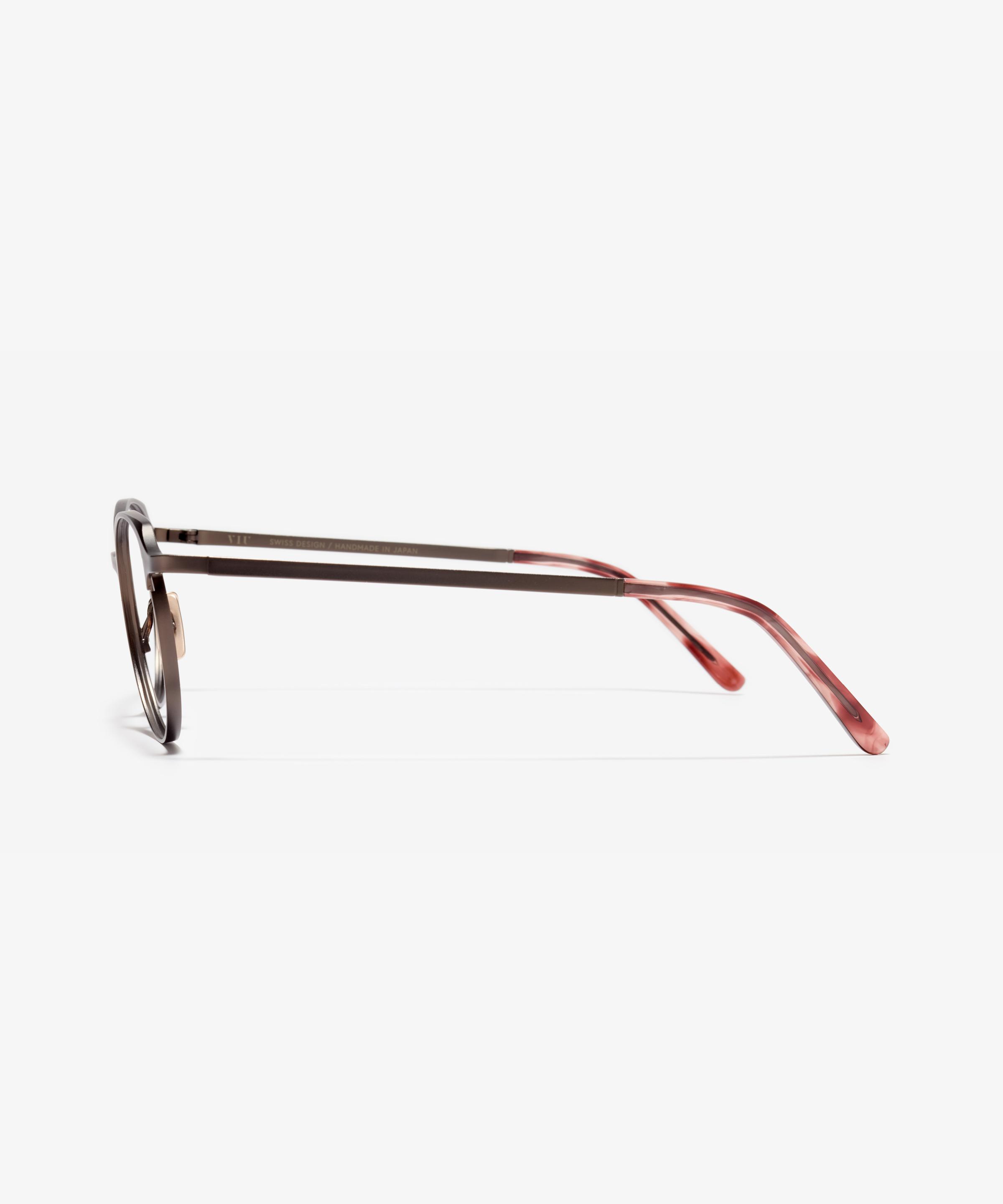 Seite-Bild der Brille The Glide in Farbe Brown Matt und Grösse Mittel