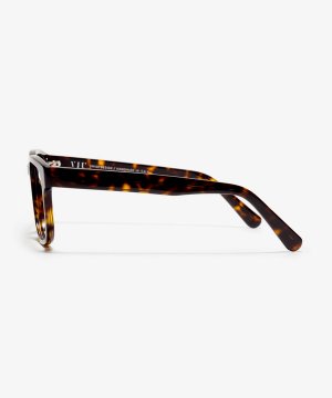 Side image of the frame The Persuasive in colour Dark Havana and size Wide