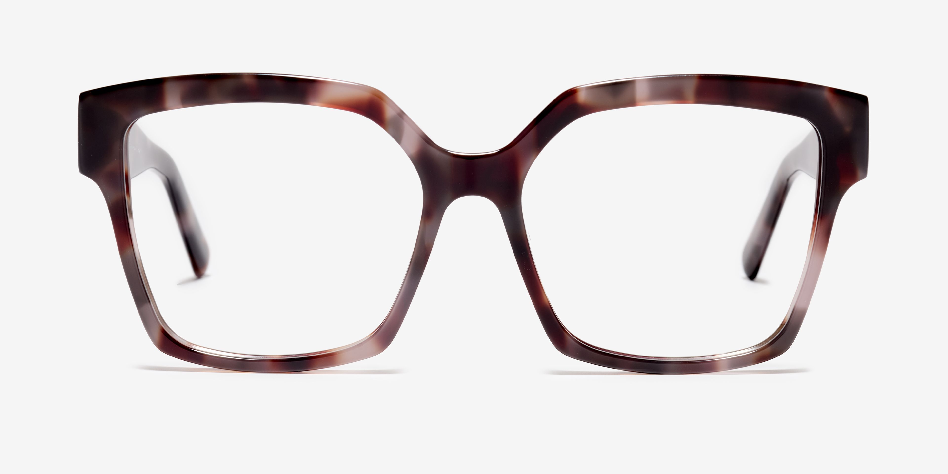 Front image of the frame The Royal in colour Dusty Havana and size Wide