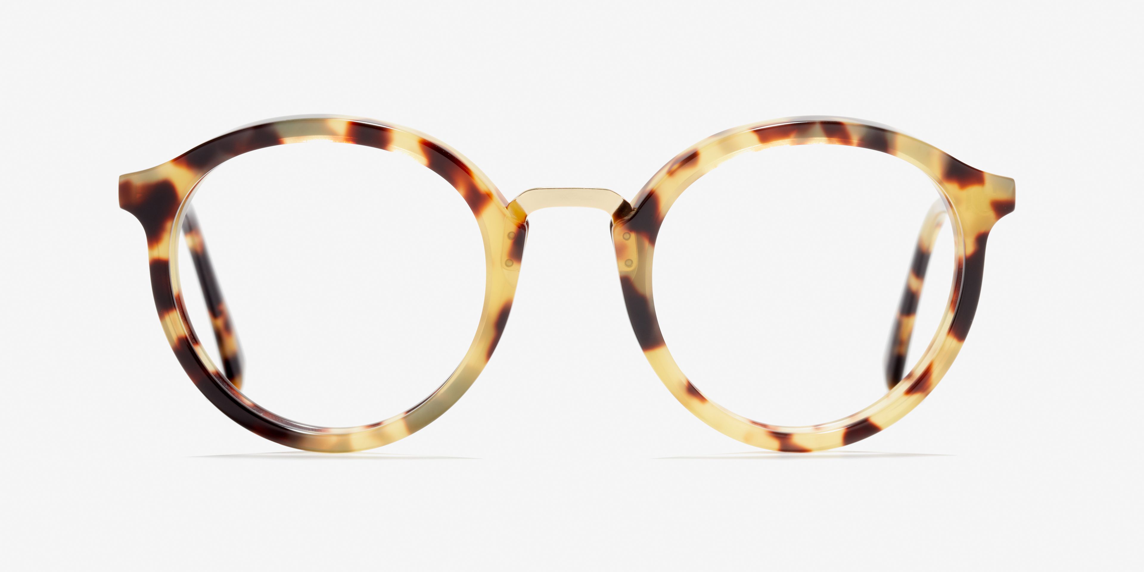 Front image of the frame The Author in colour Gold Tortoise and size Medium