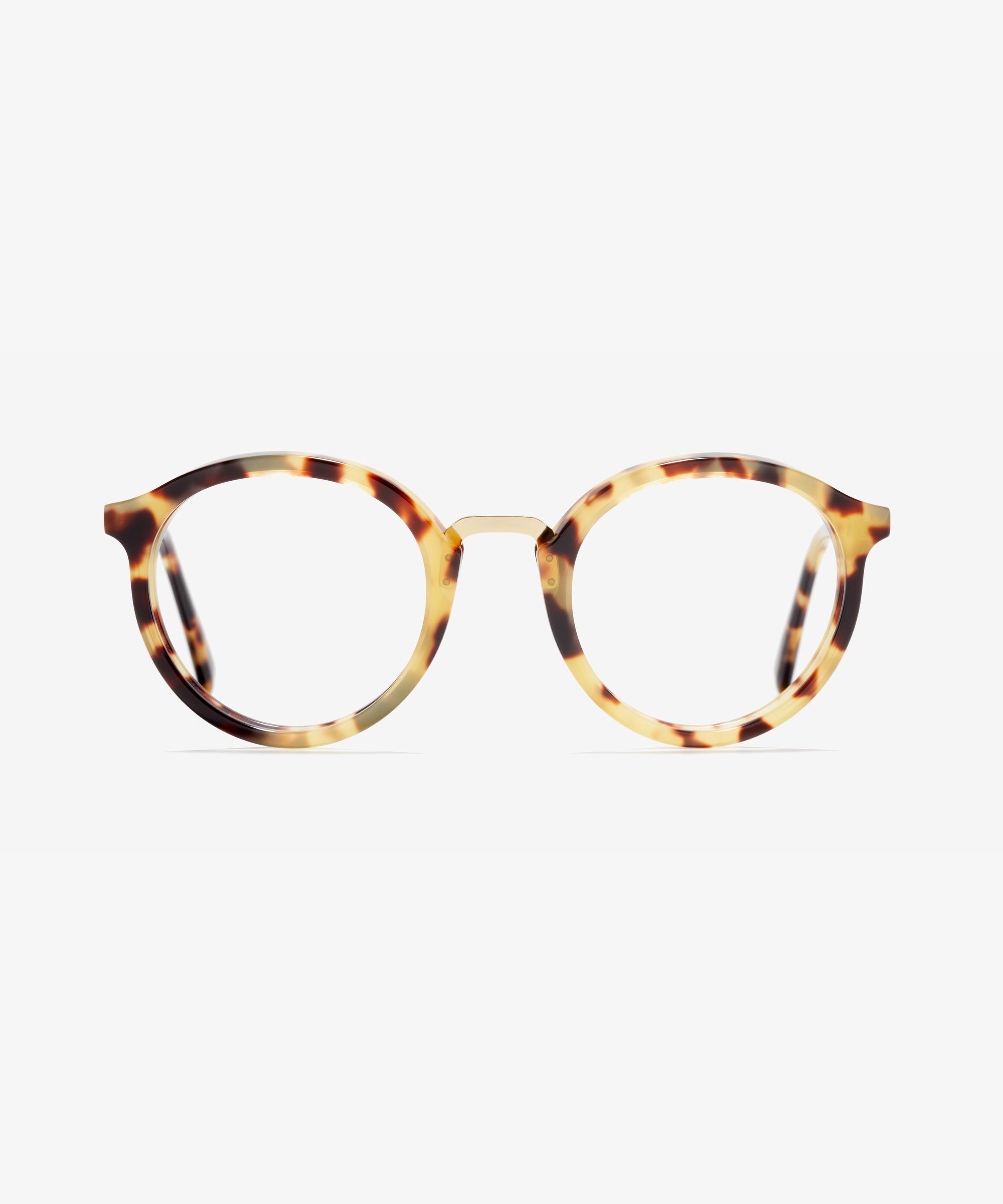 Front image of the frame The Author in colour Gold Tortoise and size Medium