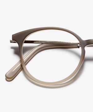 Detail-Bild der Brille The Academic in Farbe Ash Brown und Größe Schmal