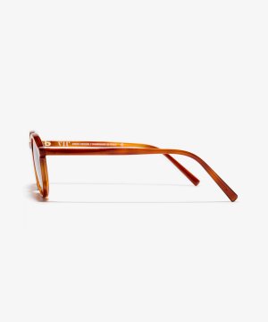 Seite-Bild der Sonnenbrille The Sharp in Farbe Light Havana und Größe Schmal