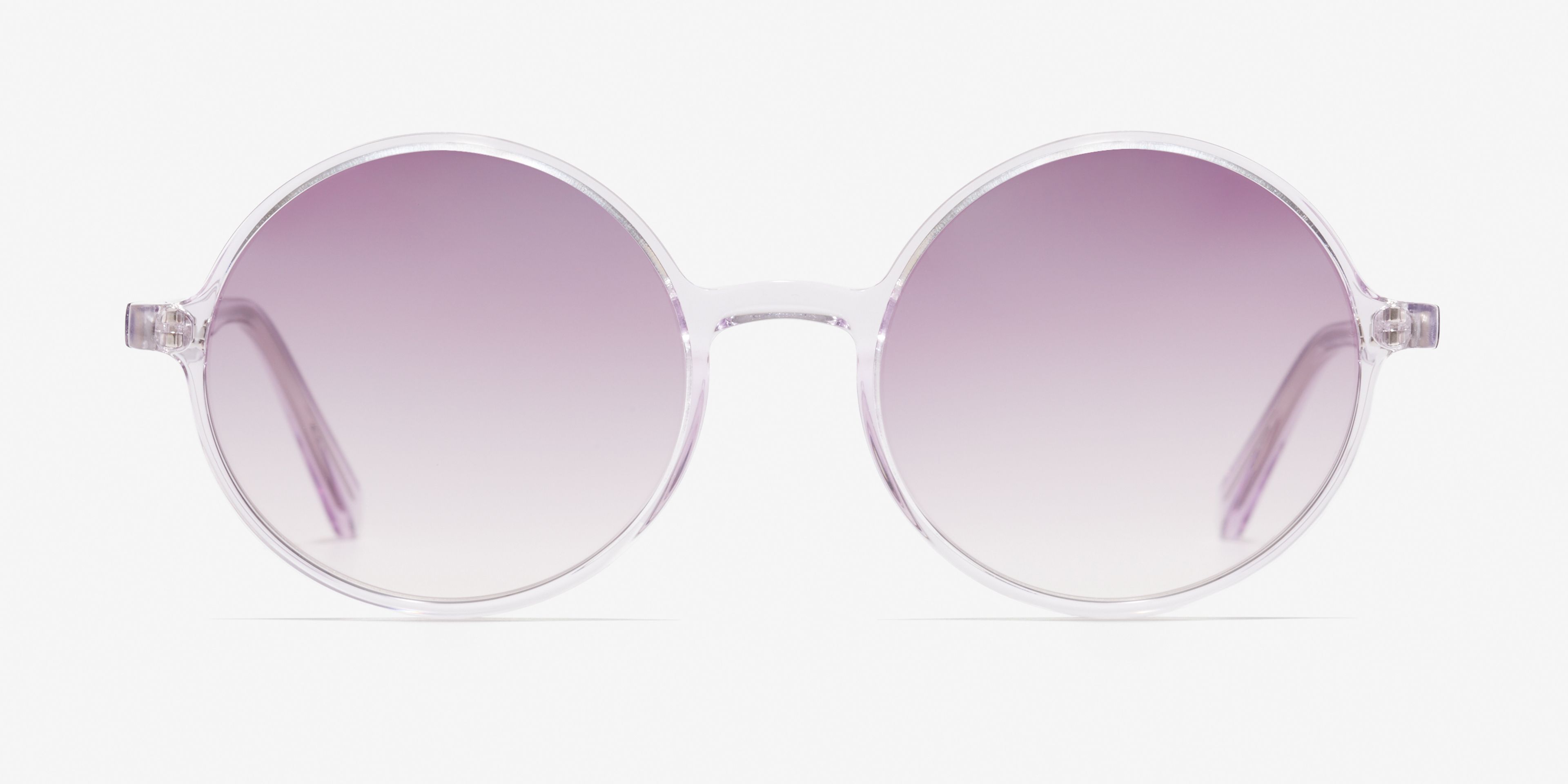 Front image of the sunglasses The Poetic in colour Lilac and size Wide