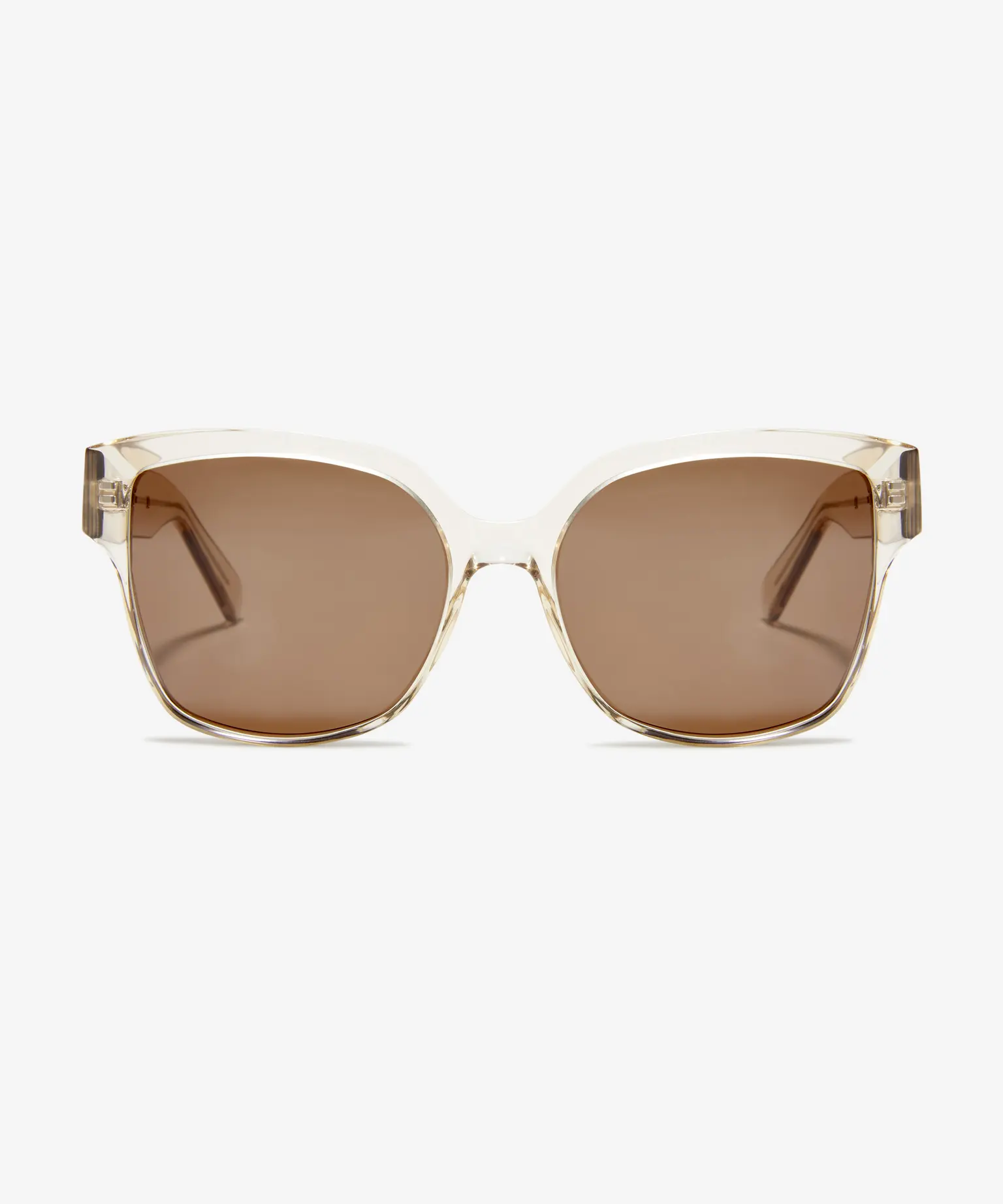 Front image of the sunglasses The Royal in colour Chardonnay and size Wide