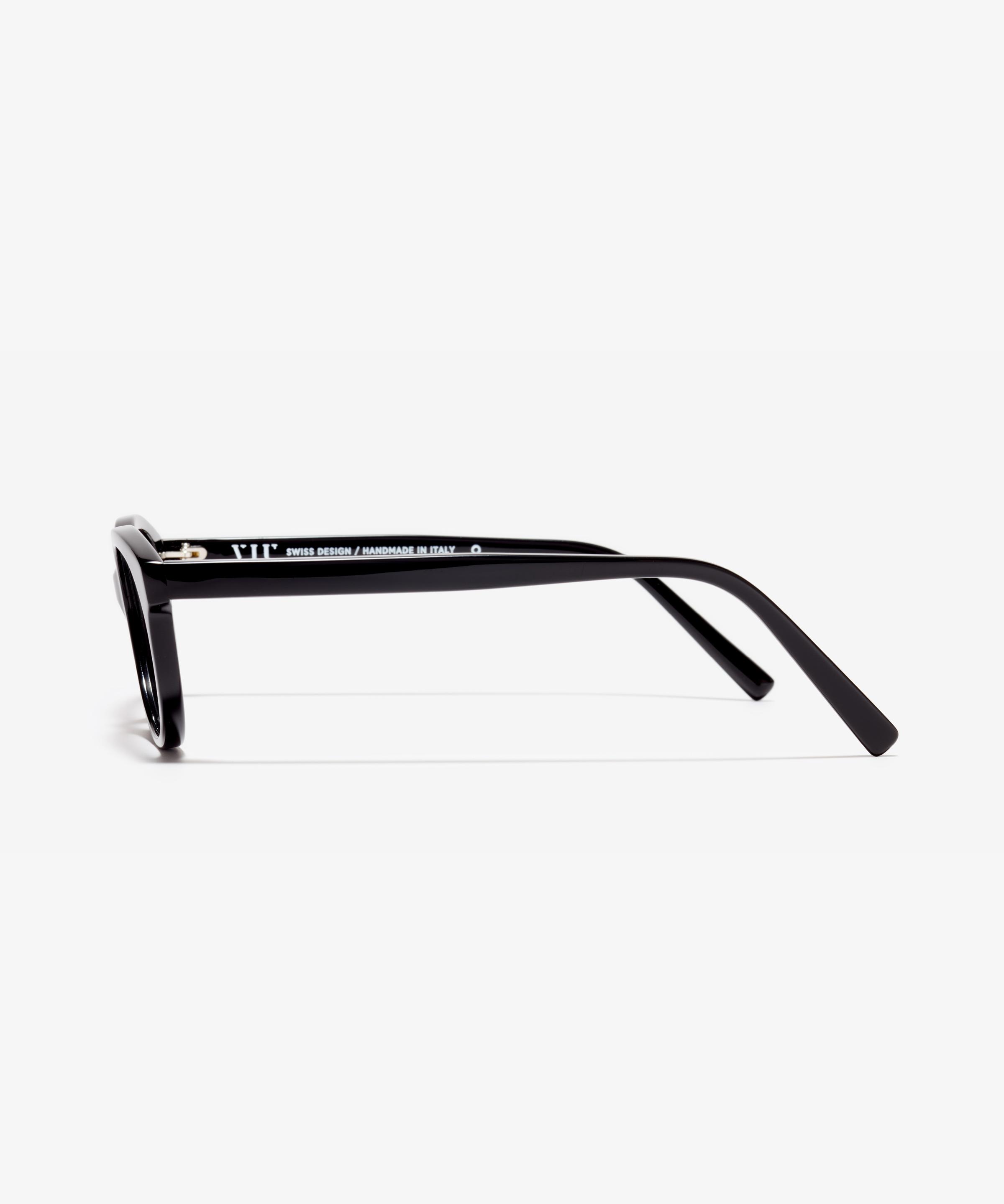 Side image of the frame The Crush in colour Black and size Medium