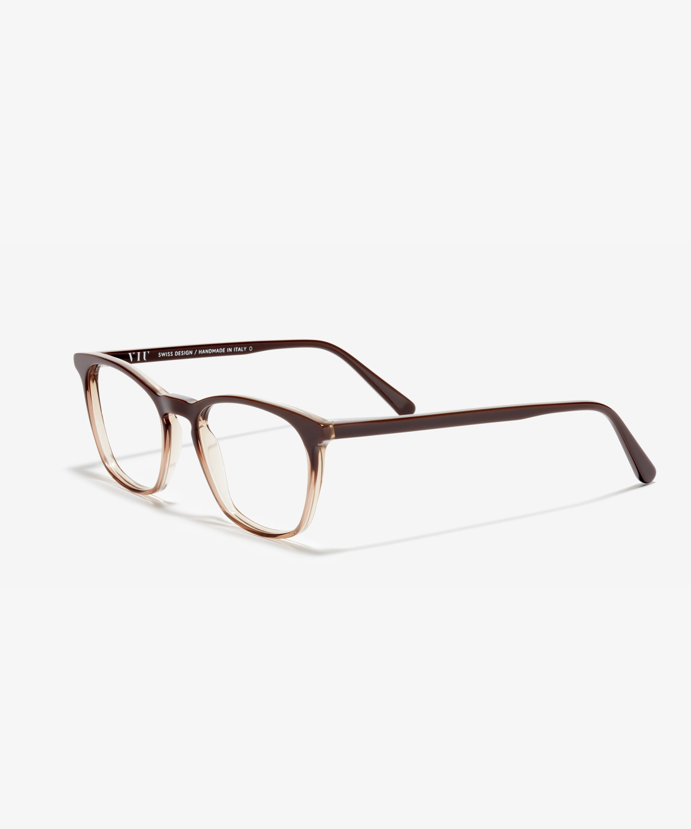 Schräg-Bild der Brille The Formal in Farbe Dark Rum und Größe Mittel