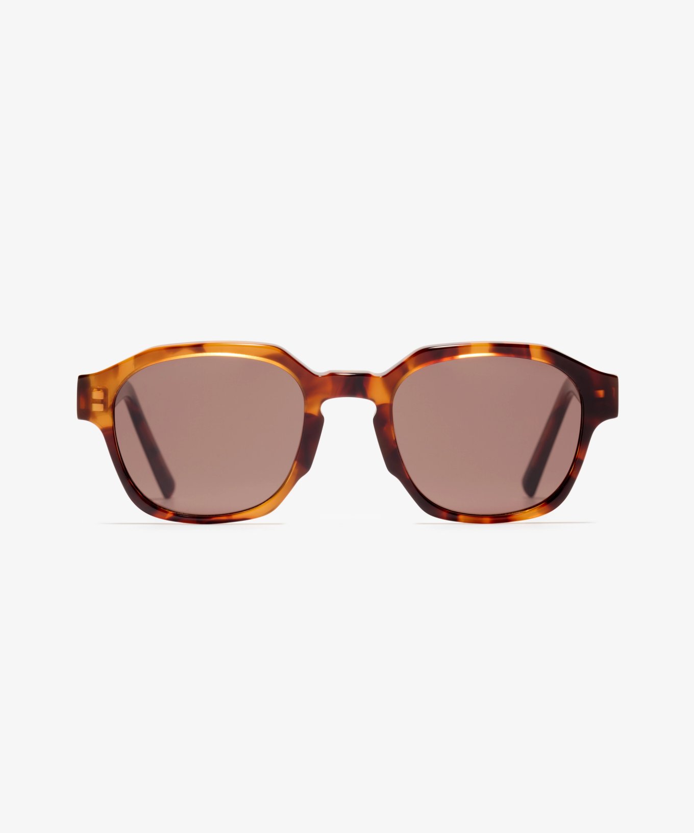 Front-Bild der Sonnenbrille The Authentic in Farbe Wood Havana und Größe Mittel