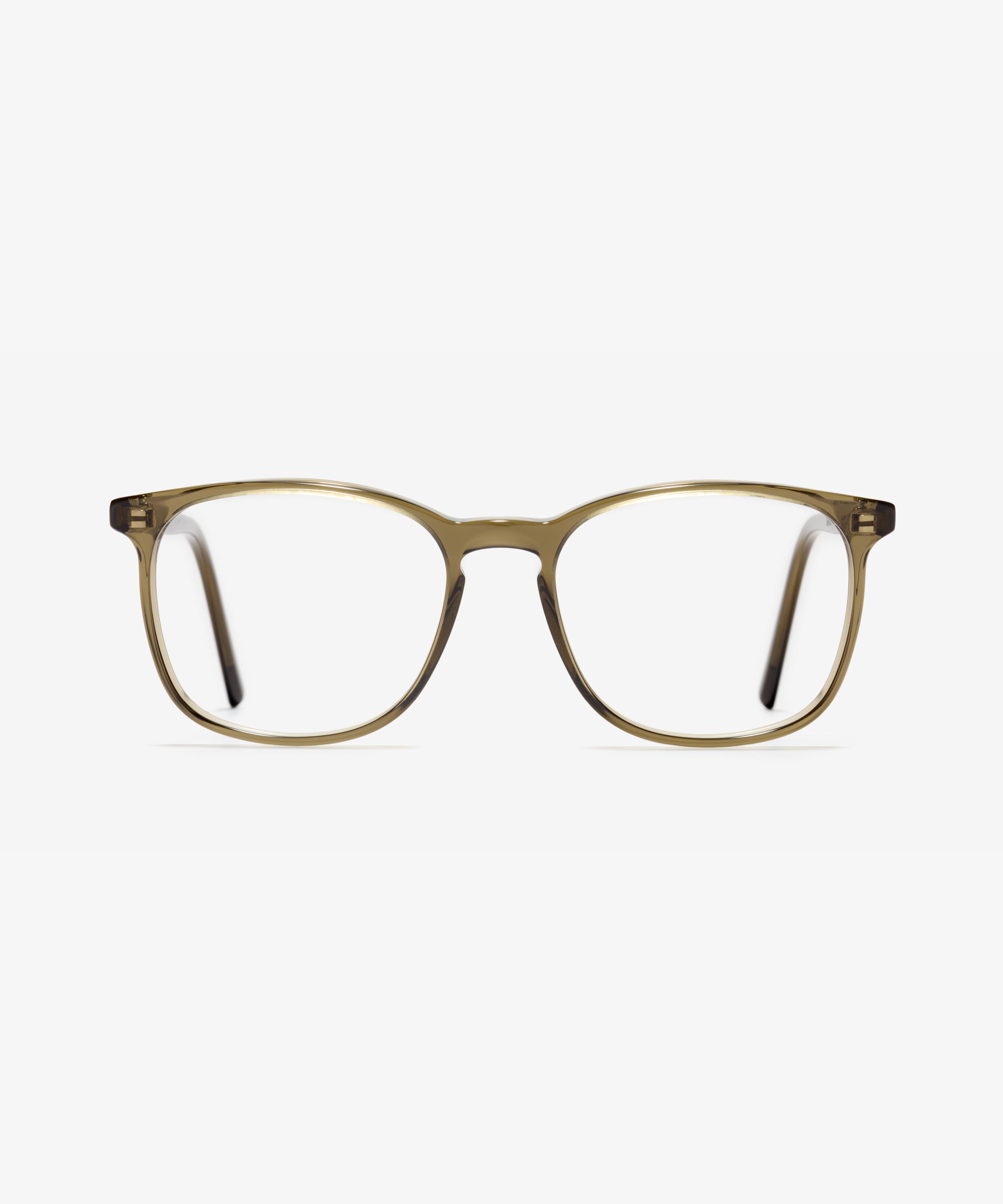 Front-Bild der Brille The Polite in Farbe Khaki und Größe Mittel