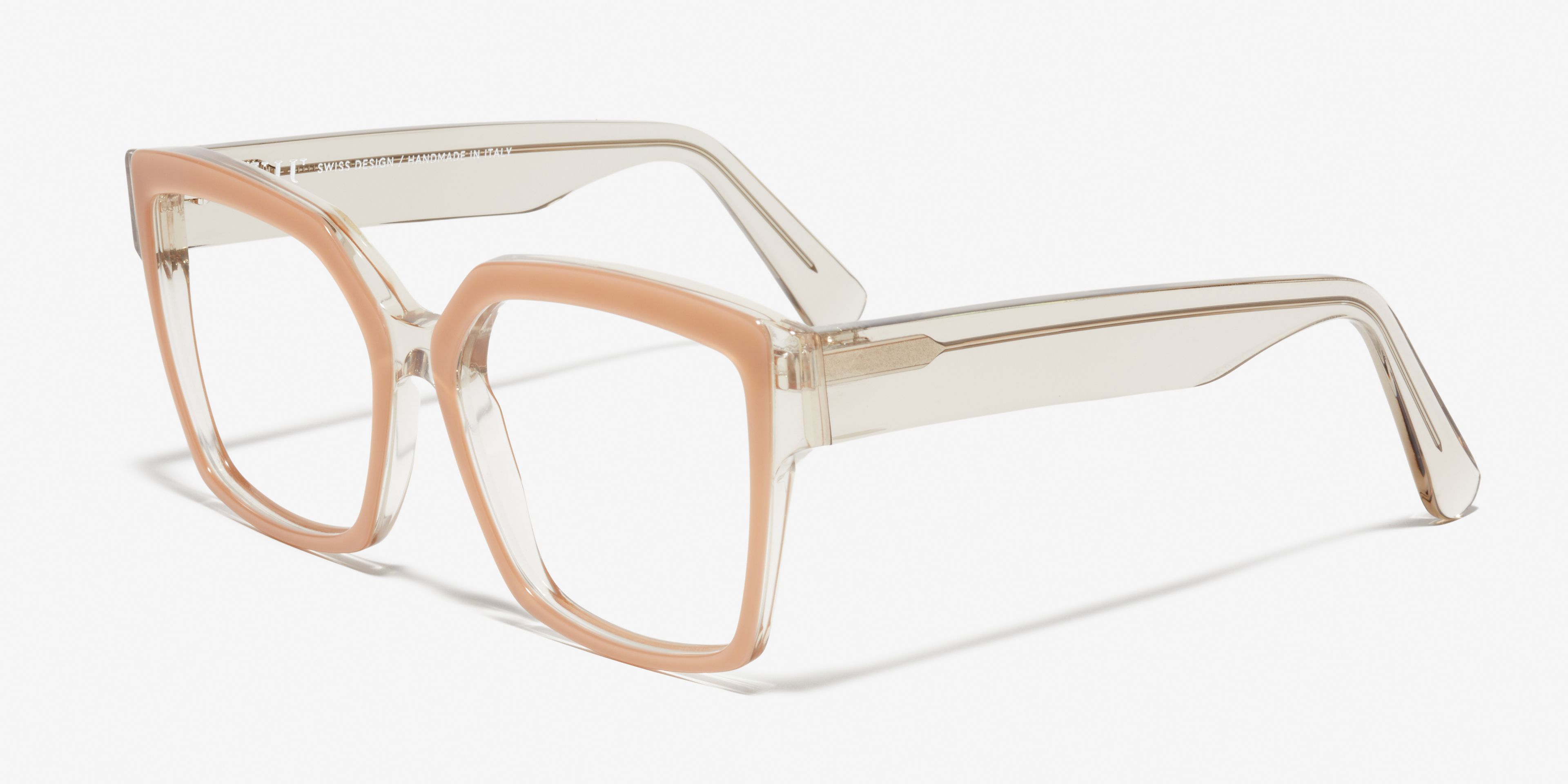 Angle image of the frame The Royal II in colour Nude / Transparent and size Wide