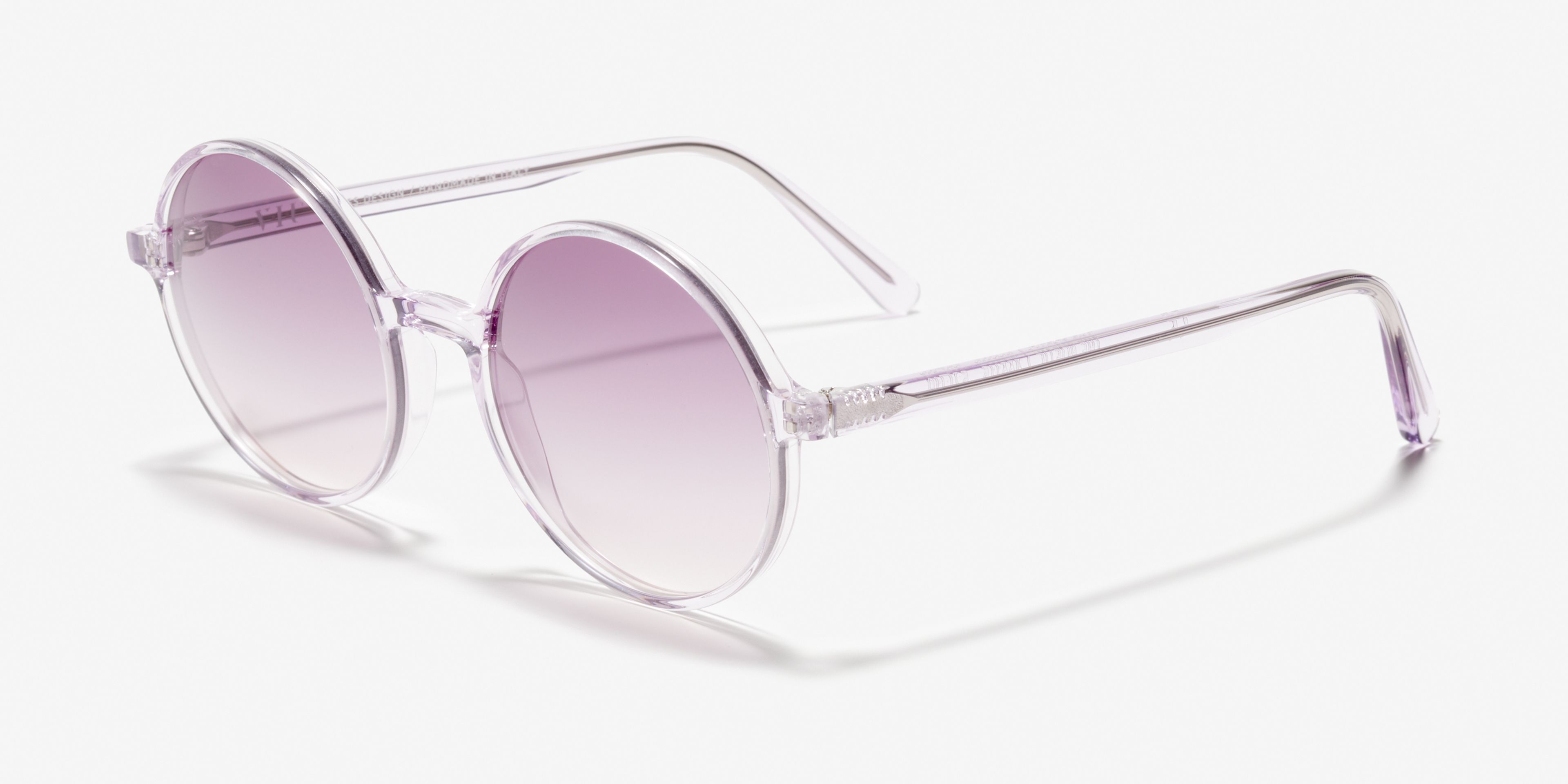 Angle image of the sunglasses The Poetic in colour Lilac and size Wide