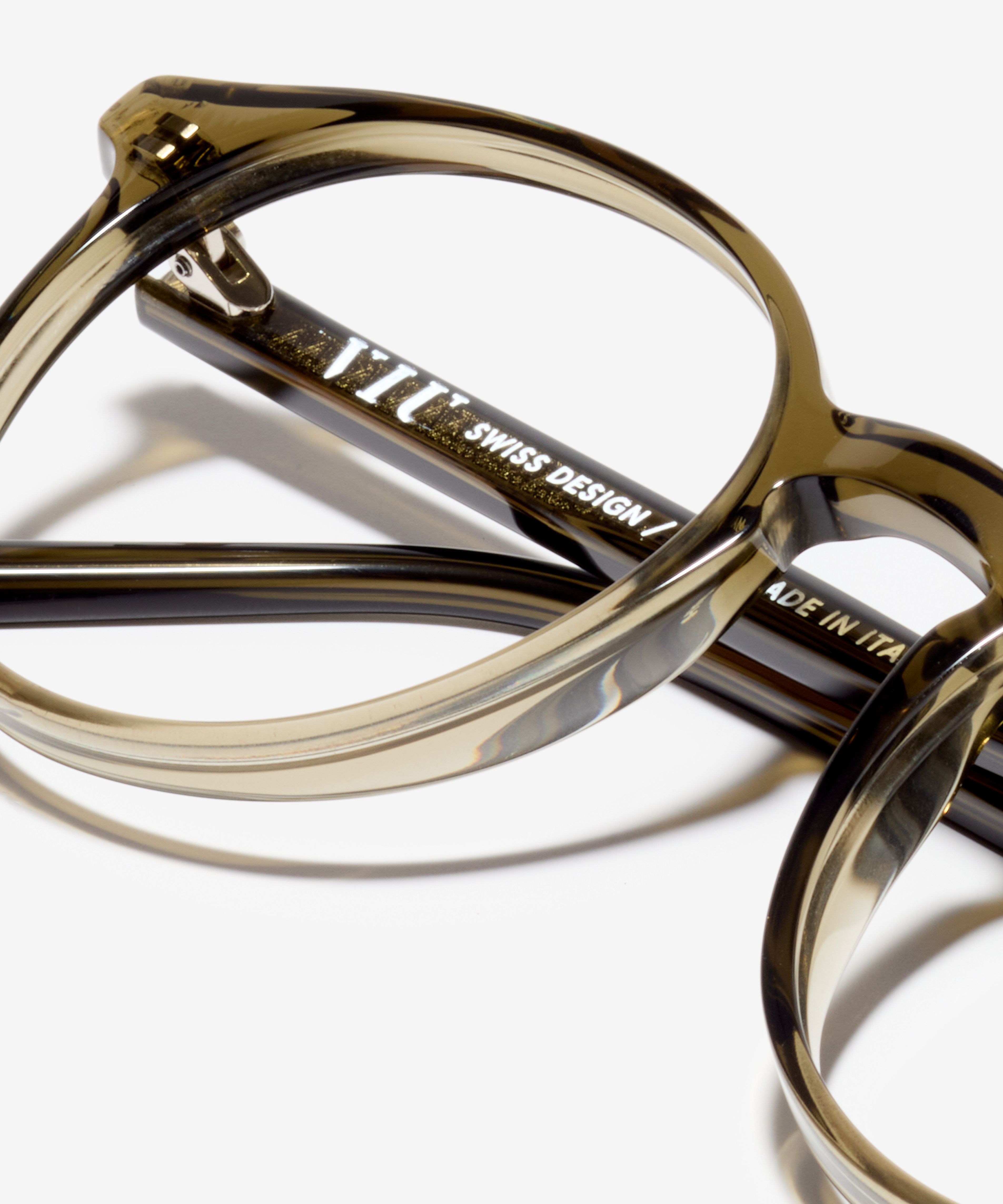 Detail-Bild der Brille The Dapper in Farbe Khaki und Größe Breit