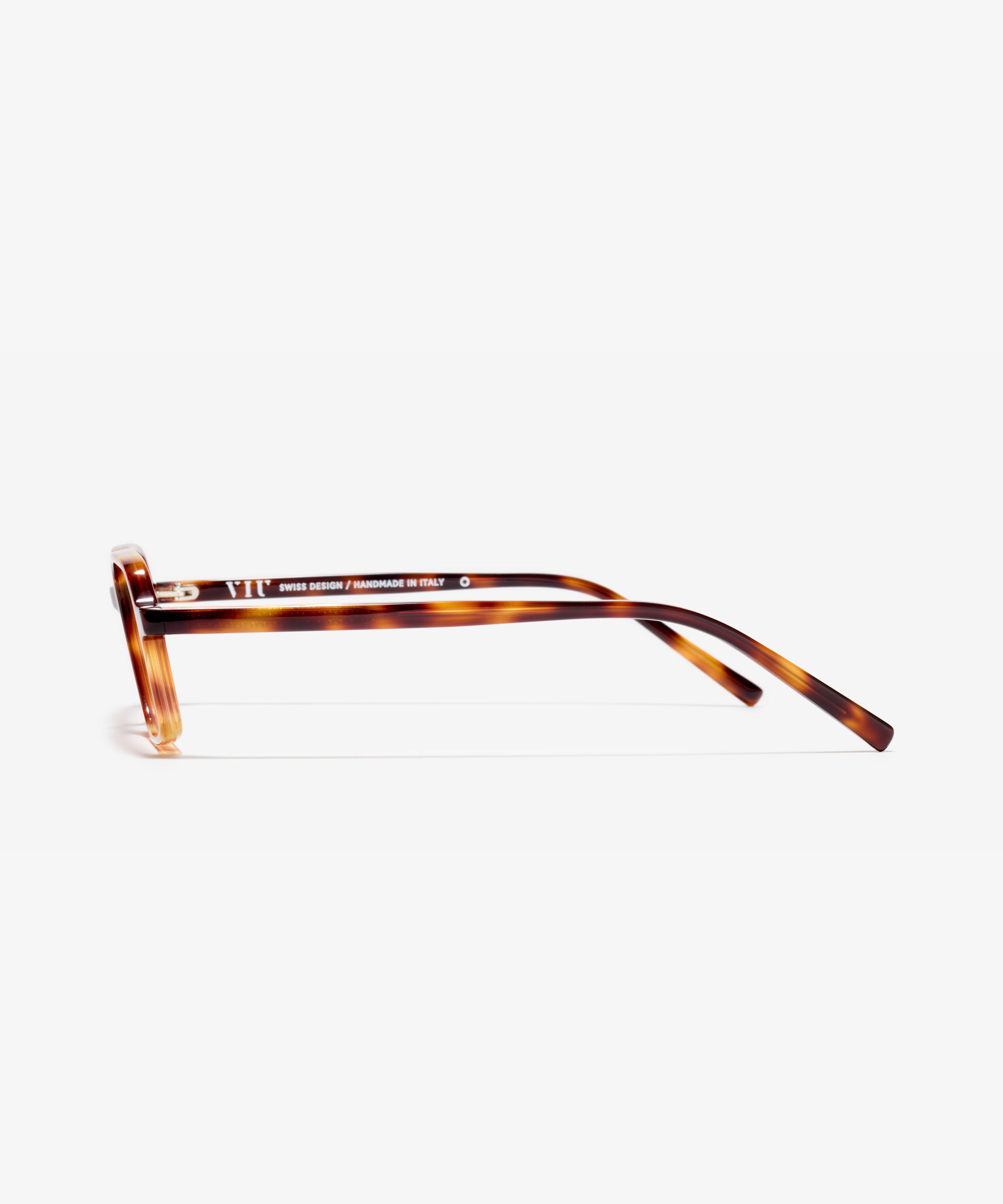 Seite-Bild der Brille The Resolute in Farbe Oak Havana und Größe Schmal