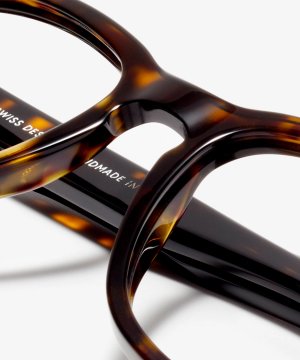 Detail image of the frame The Persuasive in colour Dark Havana and size Wide