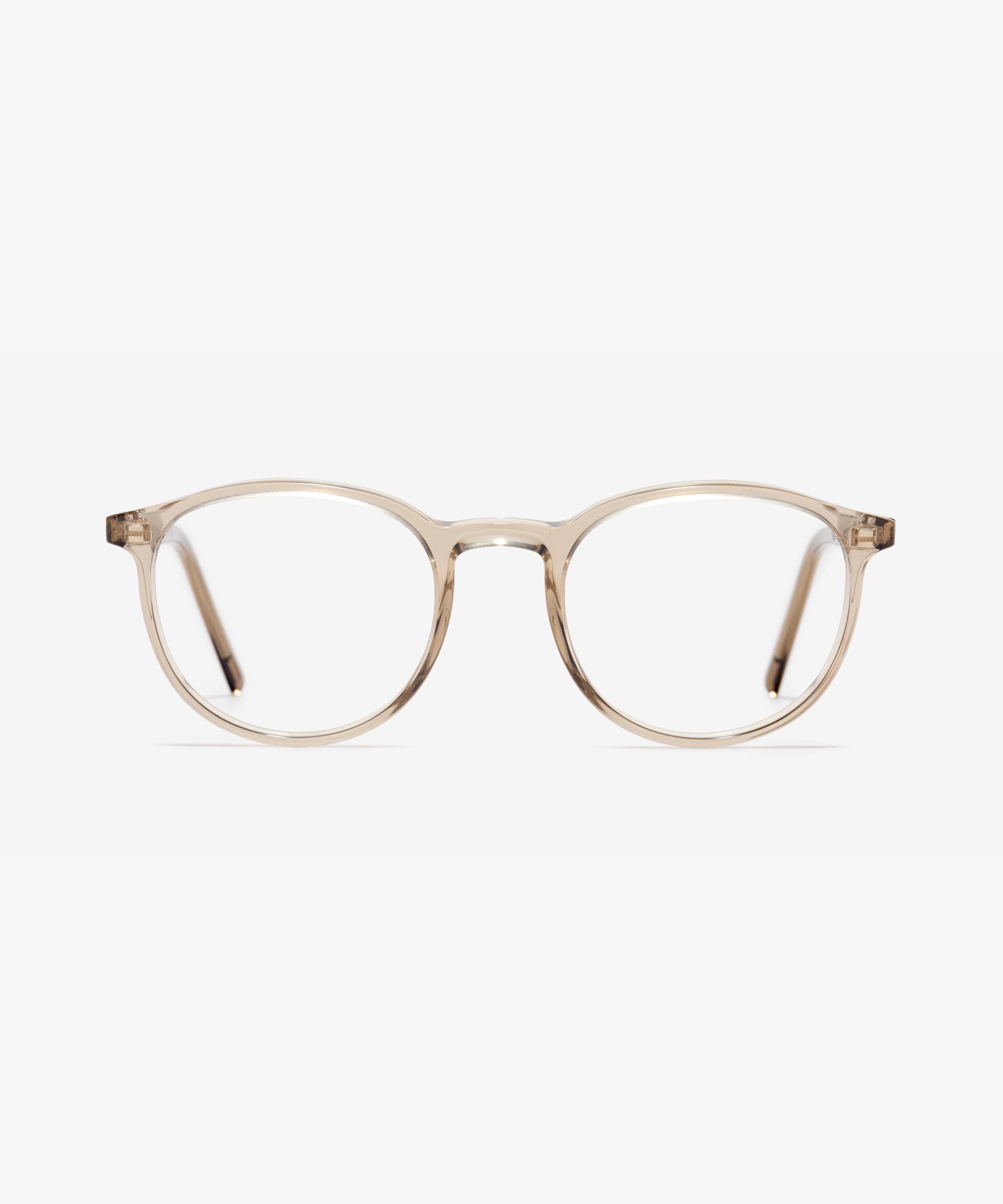 Front-Bild der Brille The Earnest in Farbe Stone Grey Transparent und Größe Mittel