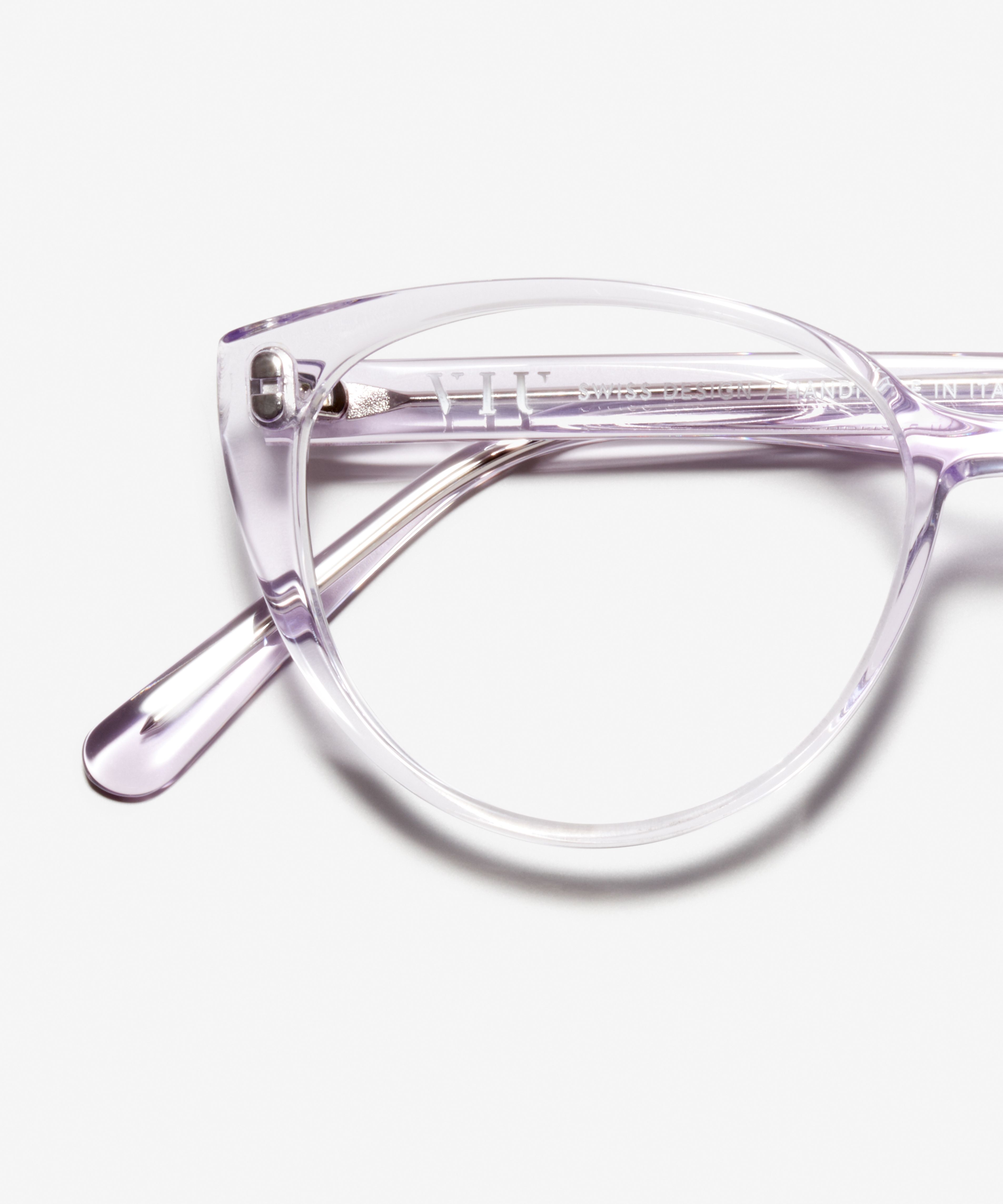 Detail-Bild der Brille The Cheerful in Farbe Lilac und Grösse Schmal