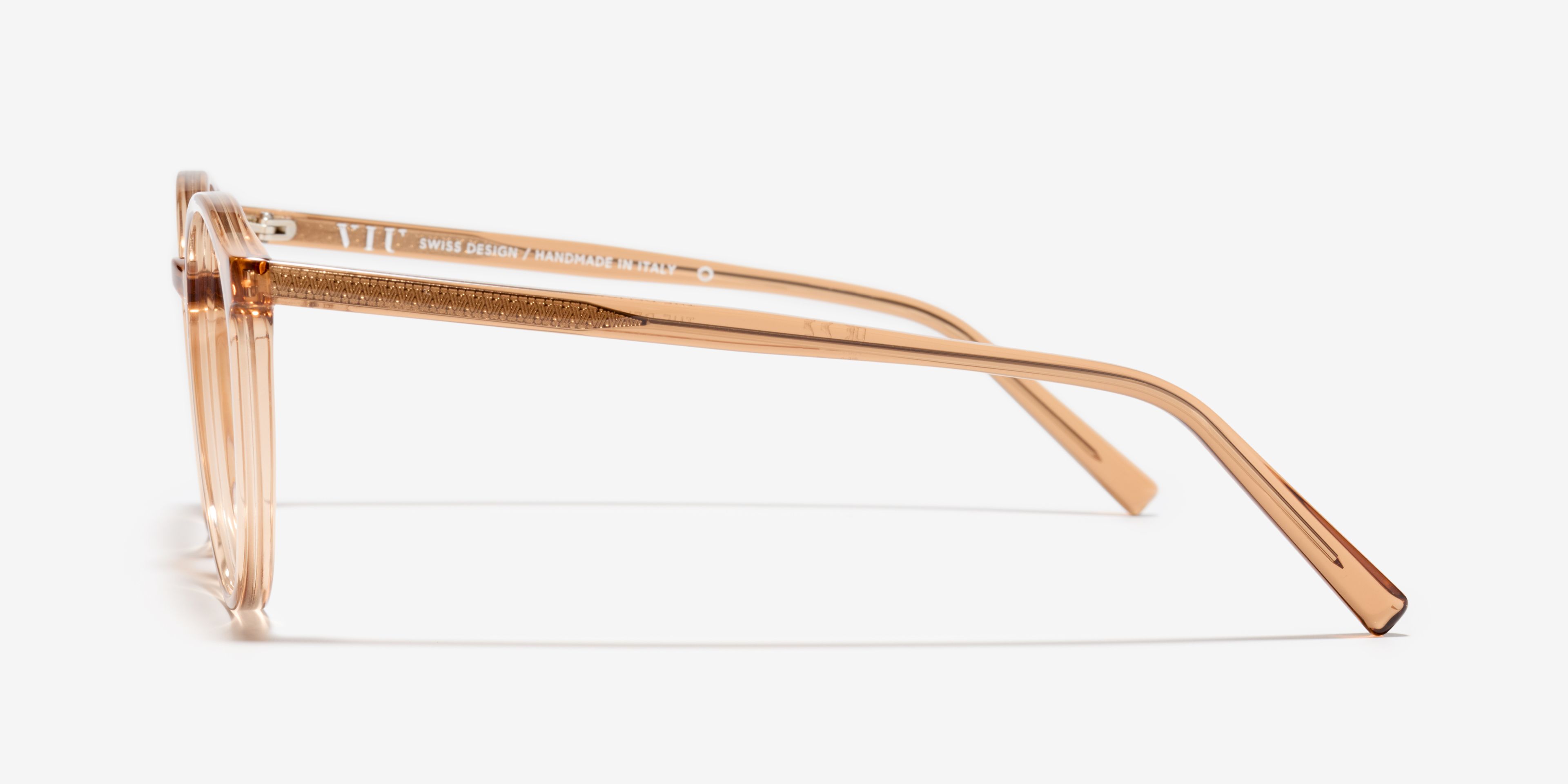 Side image of the frame The Delight in colour Champagne and size Medium