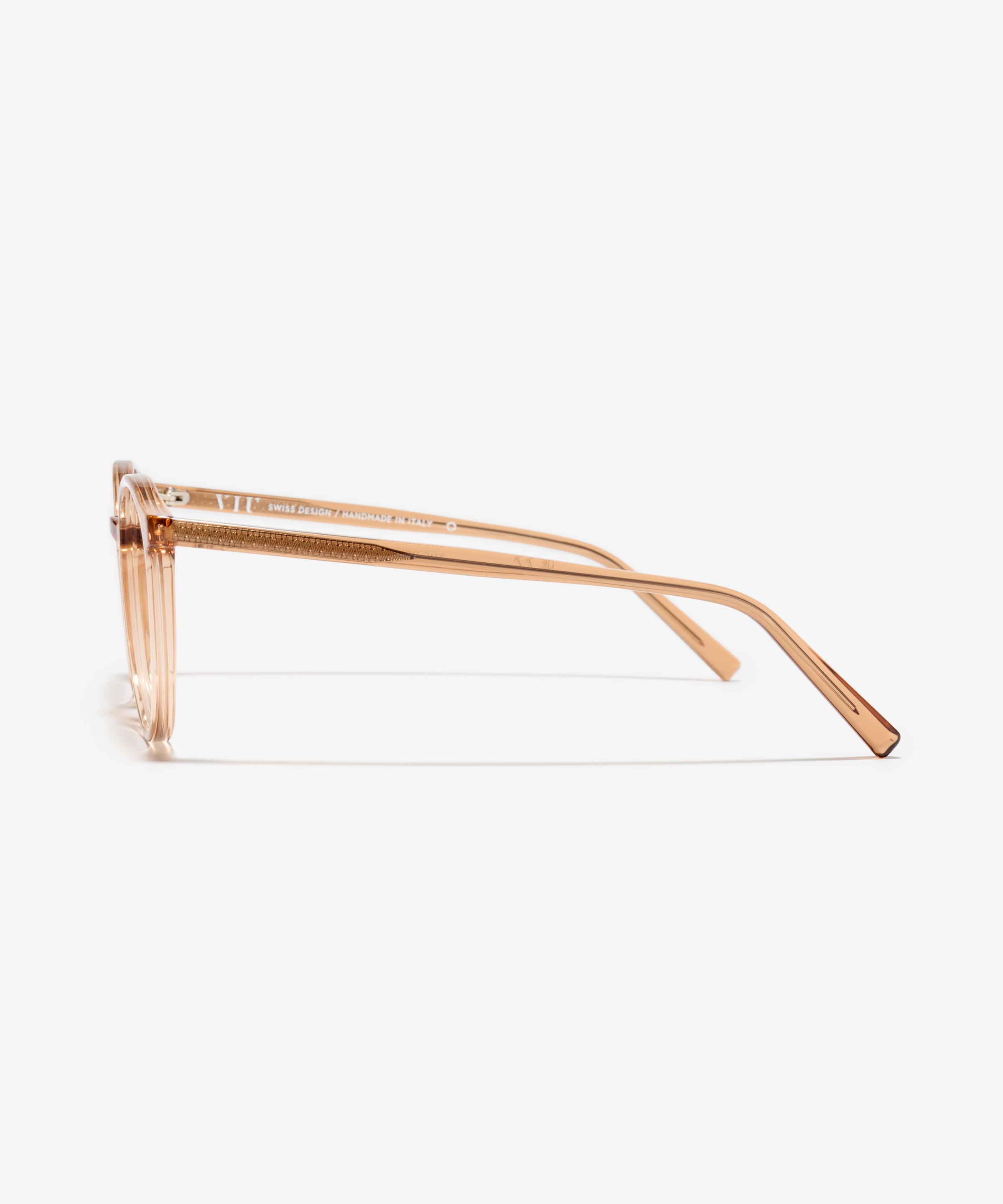 Seite-Bild der Brille The Delight in Farbe Champagne und Grösse Mittel