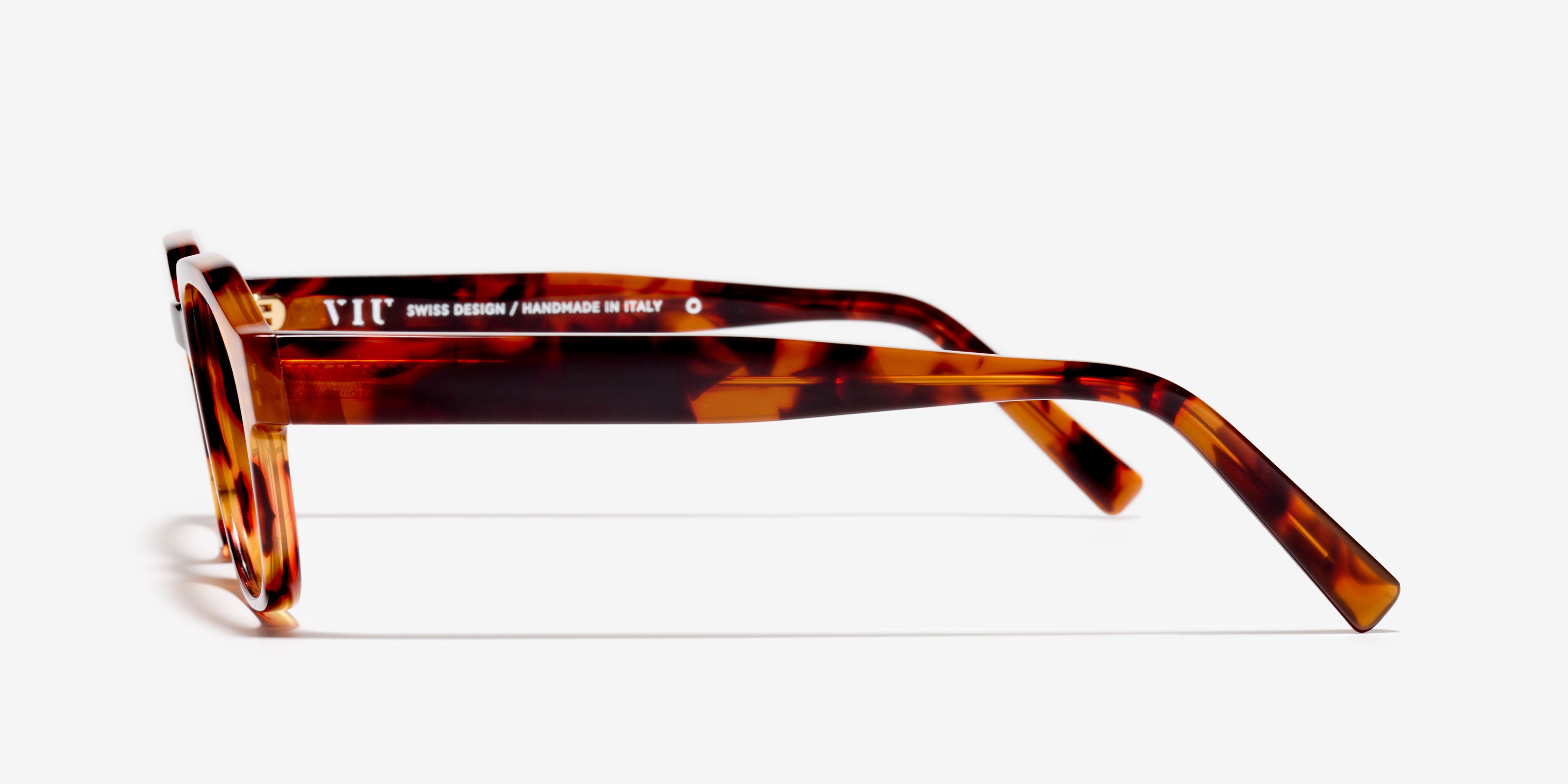 Seite-Bild der Brille The Authentic in Farbe Wood Havana und Größe Mittel