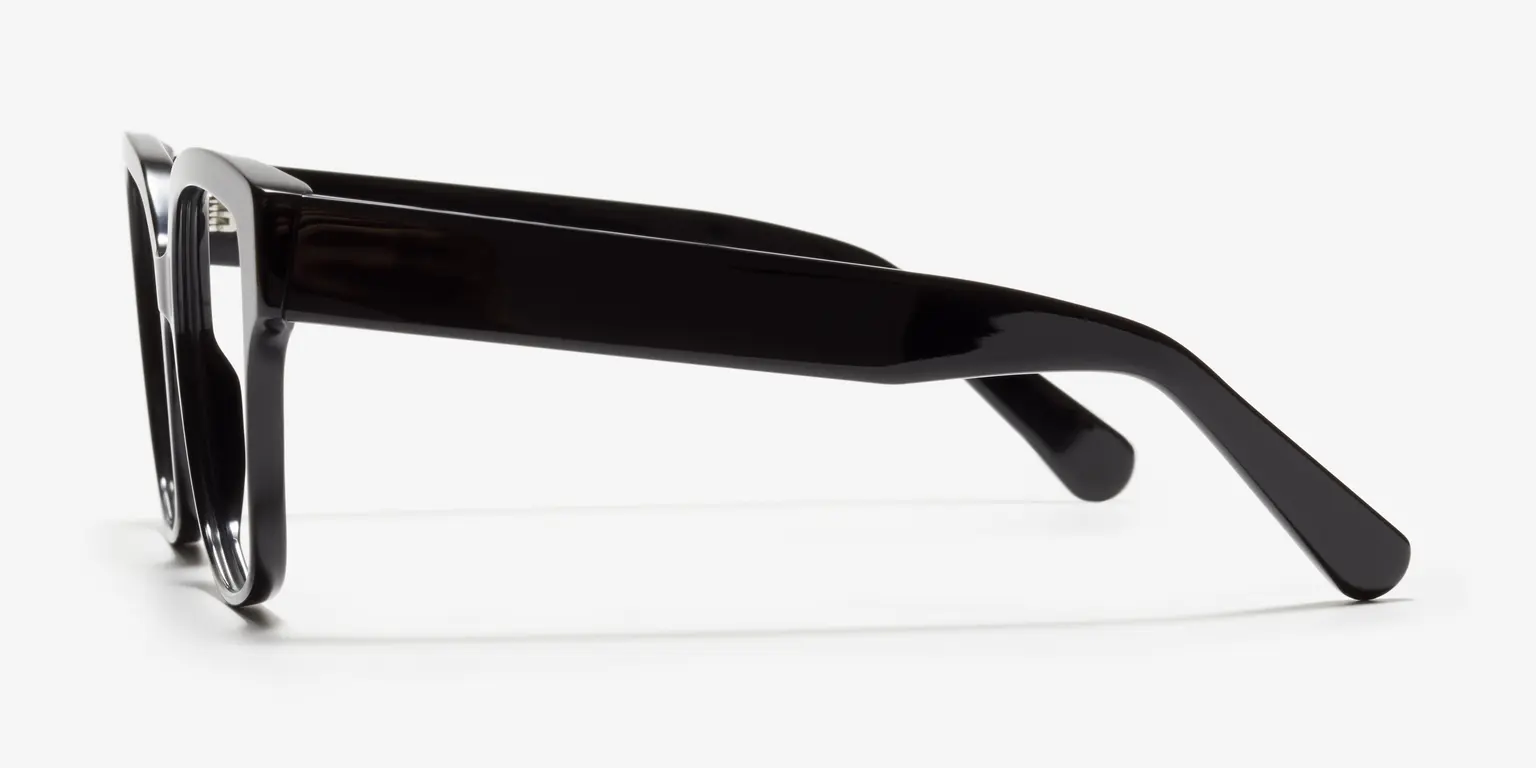 Side image of the frame The Royal in colour Black and size Wide