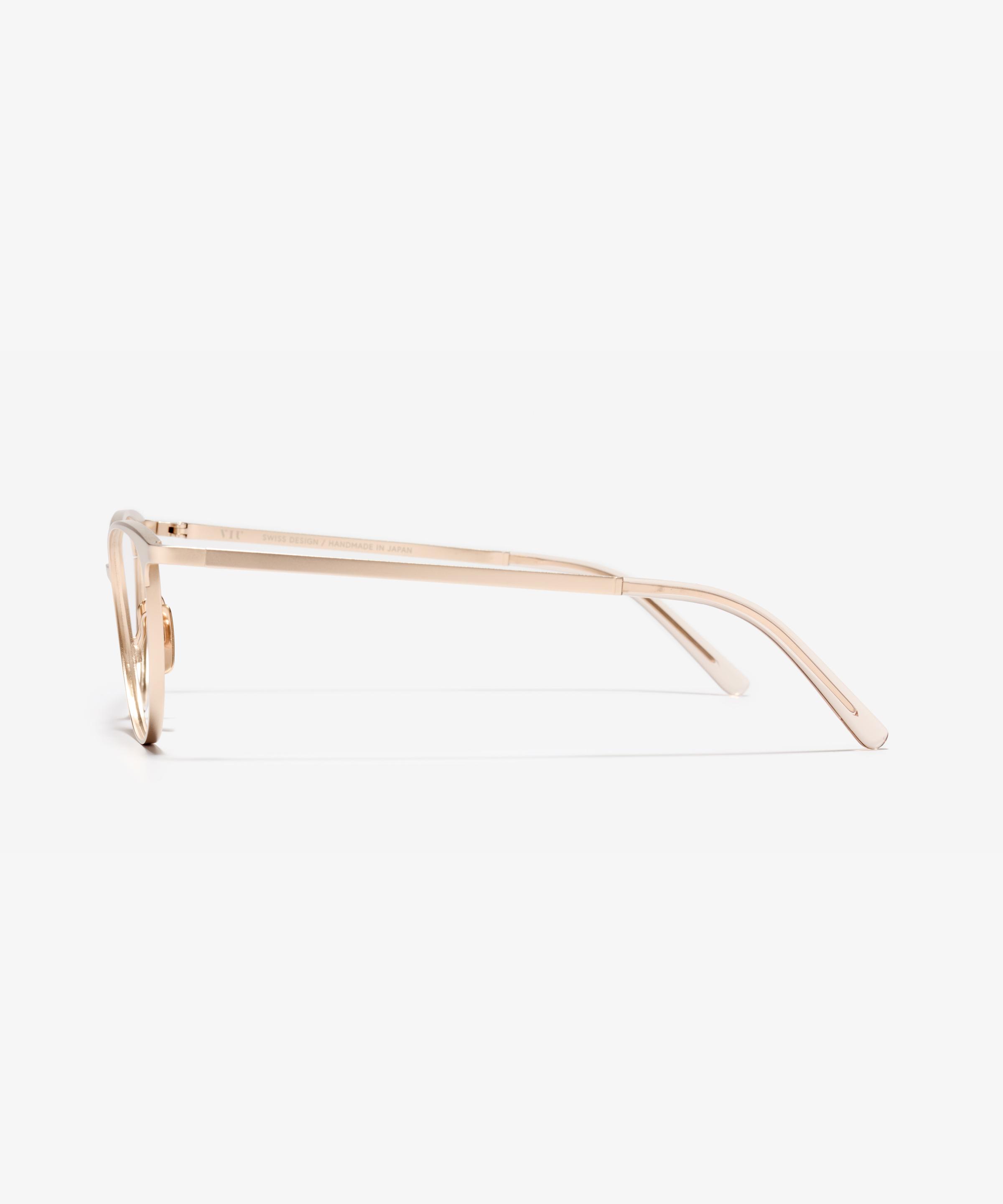 Seite-Bild der Brille The Tale in Farbe Star Gold und Grösse Schmal