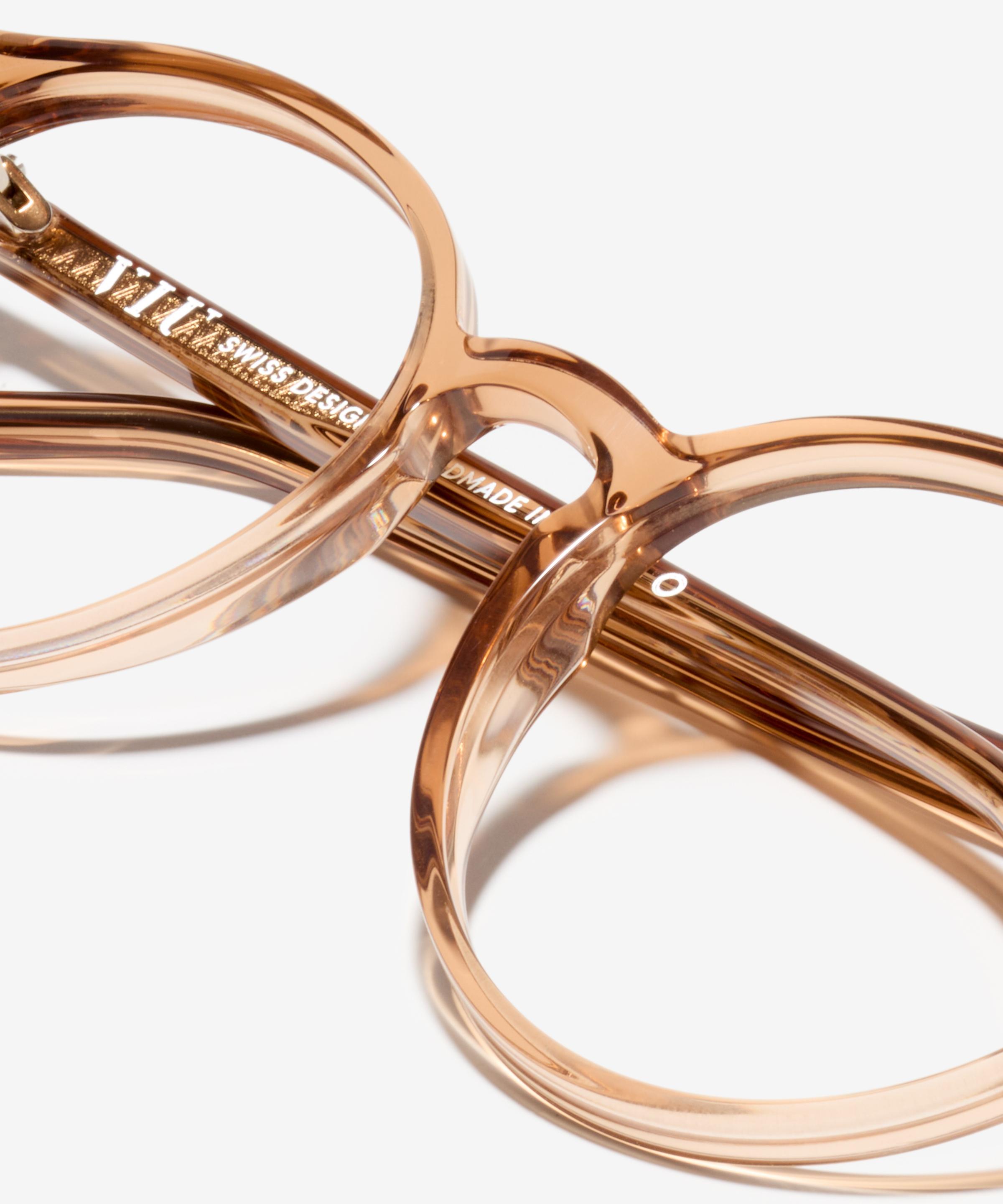 Detail-Bild der Brille The Delight in Farbe Champagne und Grösse Mittel