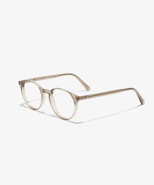 Schräg-Bild der Brille The Contemporary in Farbe Stone Grey Transparent und Größe Schmal