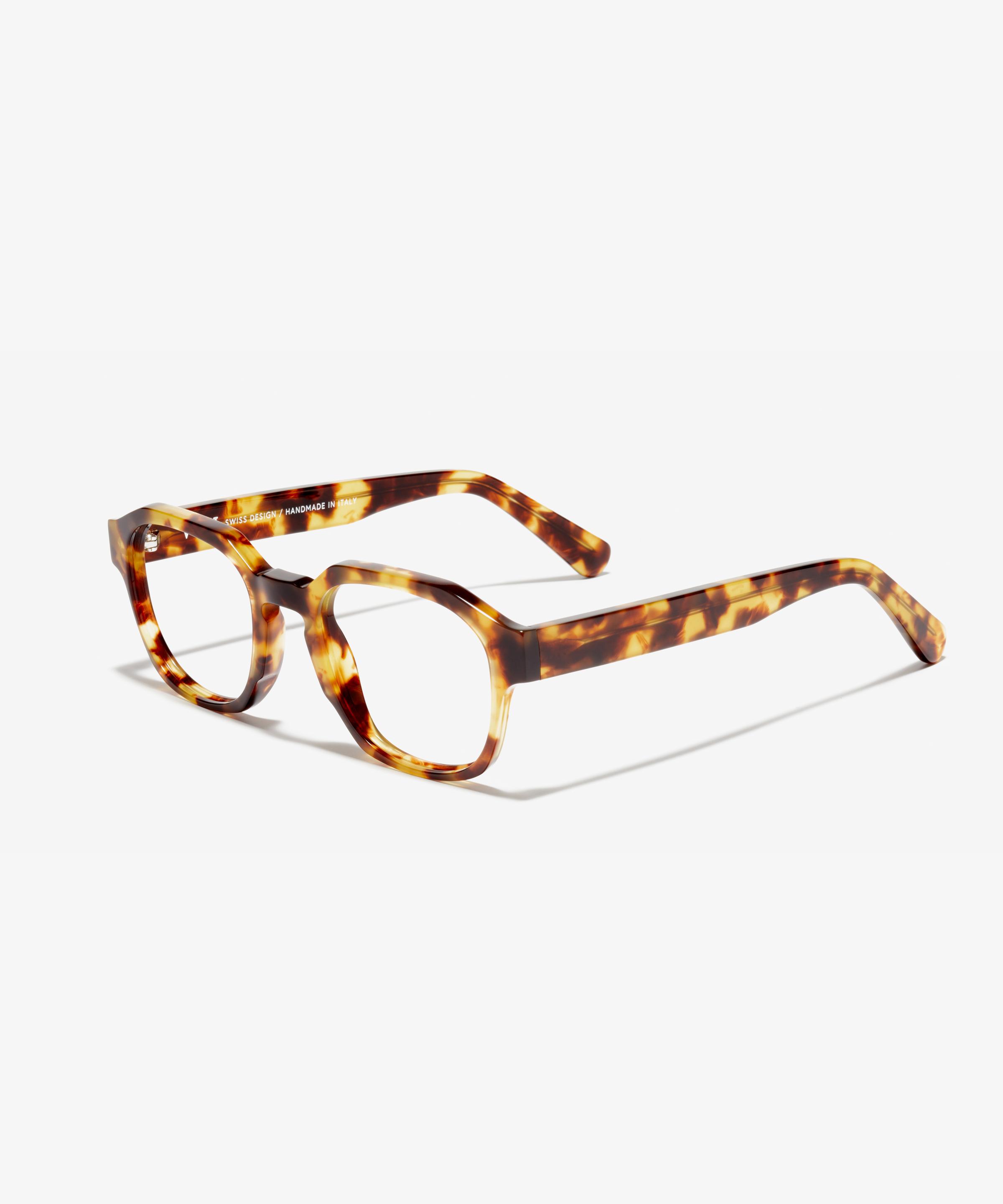 Angle image of the frame The Authentic in colour Gold Havana and size Medium