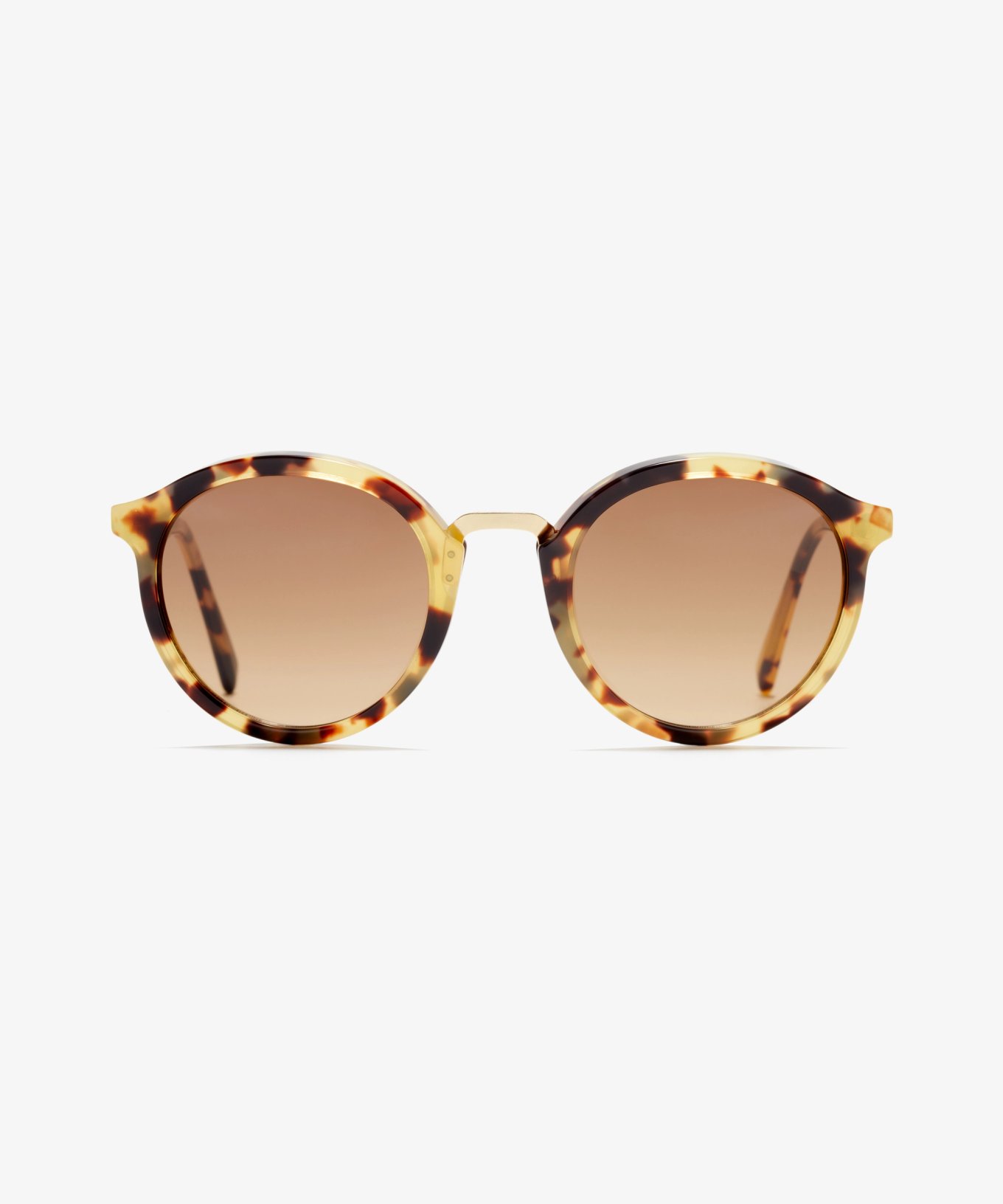 Front-Bild der Sonnenbrille The Author in Farbe Gold Tortoise und Größe Mittel