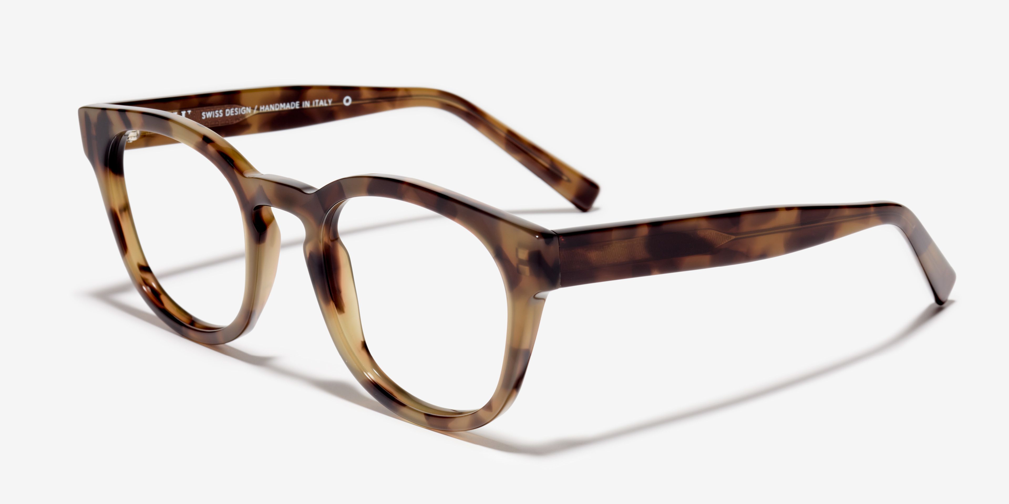 Image Angle de la monture The Gambit en couleur Olive Havana et taille Large
