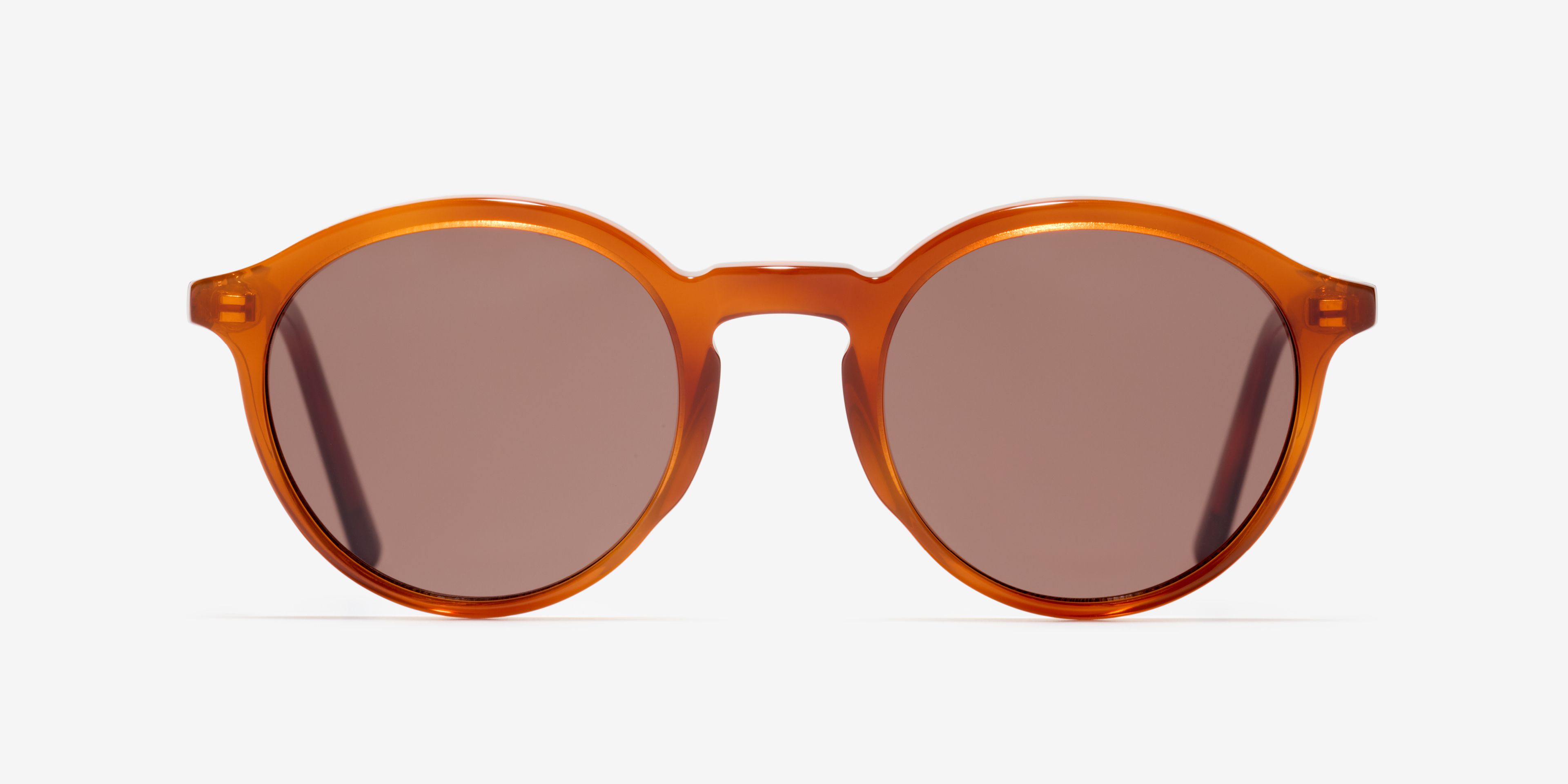 Image Face de la paire de lunettes de soleil The Sharp en couleur Light Havana et taille Étroit