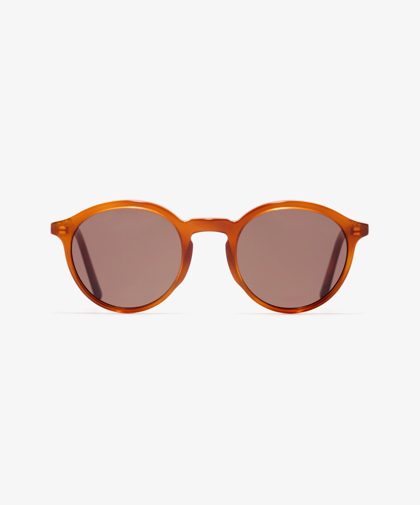 Front-Bild der Sonnenbrille The Sharp in Farbe Light Havana und Größe Schmal