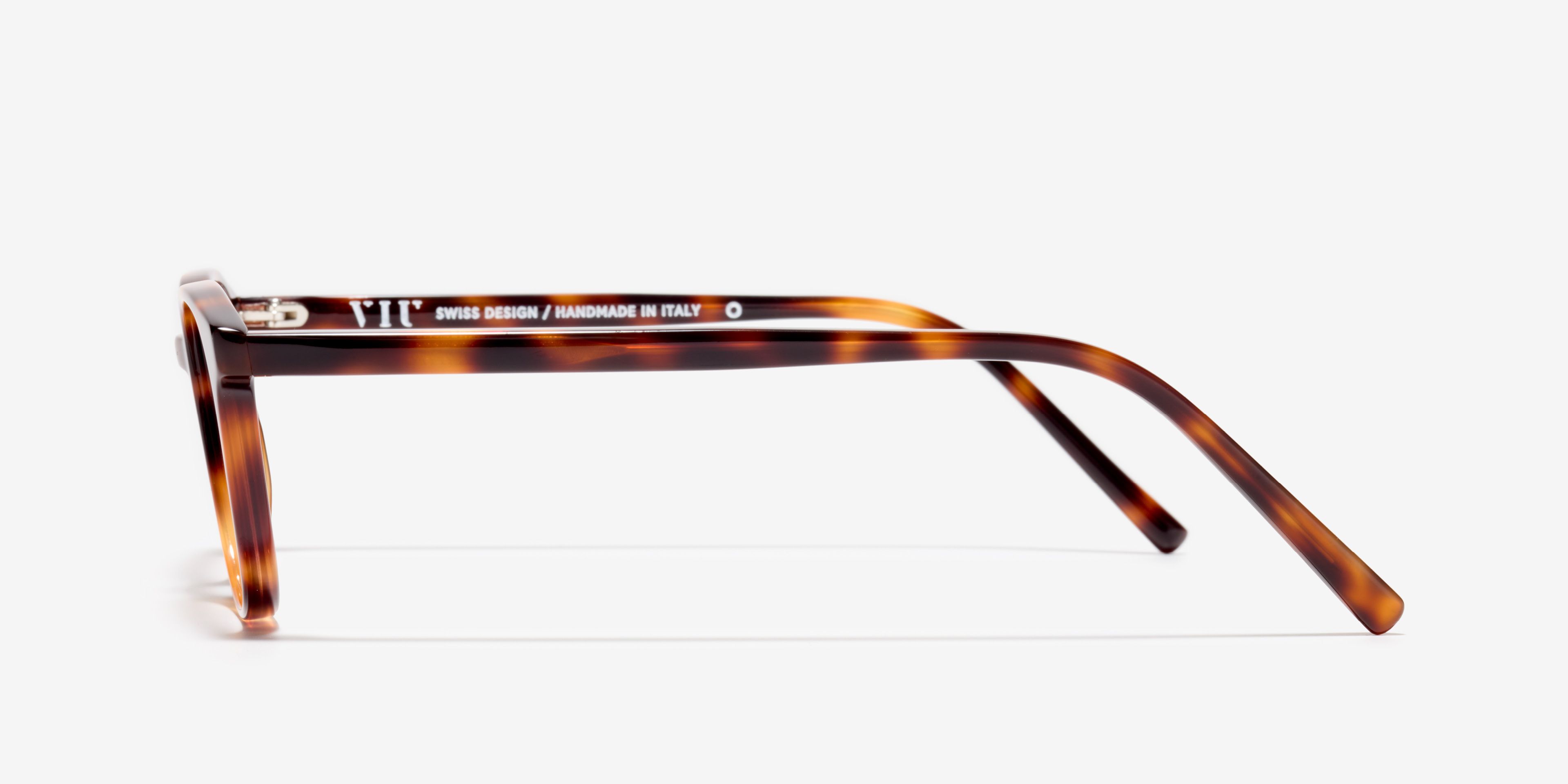 Seite-Bild der Brille The Simple in Farbe Cherrywood und Größe Schmal