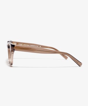 Seite-Bild der Brille The Fresh in Farbe Brown Transparent und Größe Breit