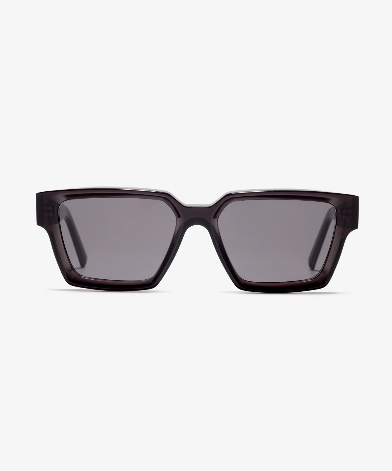 Front-Bild der Sonnenbrille The Savage in Farbe Black Transparent und Größe Breit