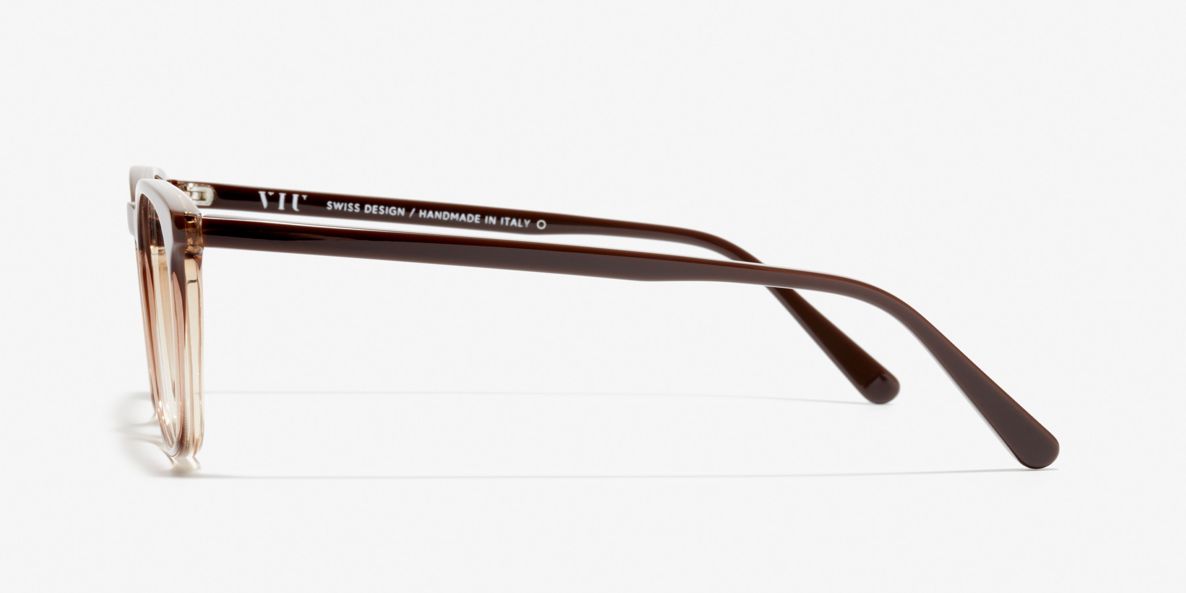 Side image of the frame The Formal in colour Dark Rum and size Medium