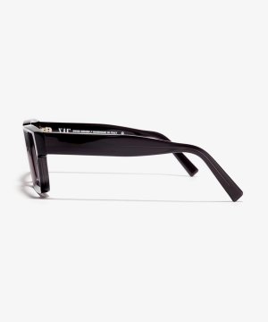 Side image of the frame The Savage in colour Black Transparent and size Wide