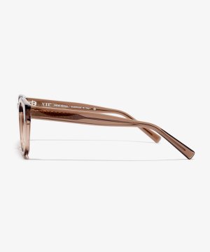 Seite-Bild der Brille The Gambit in Farbe Brown Transparent und Größe Breit